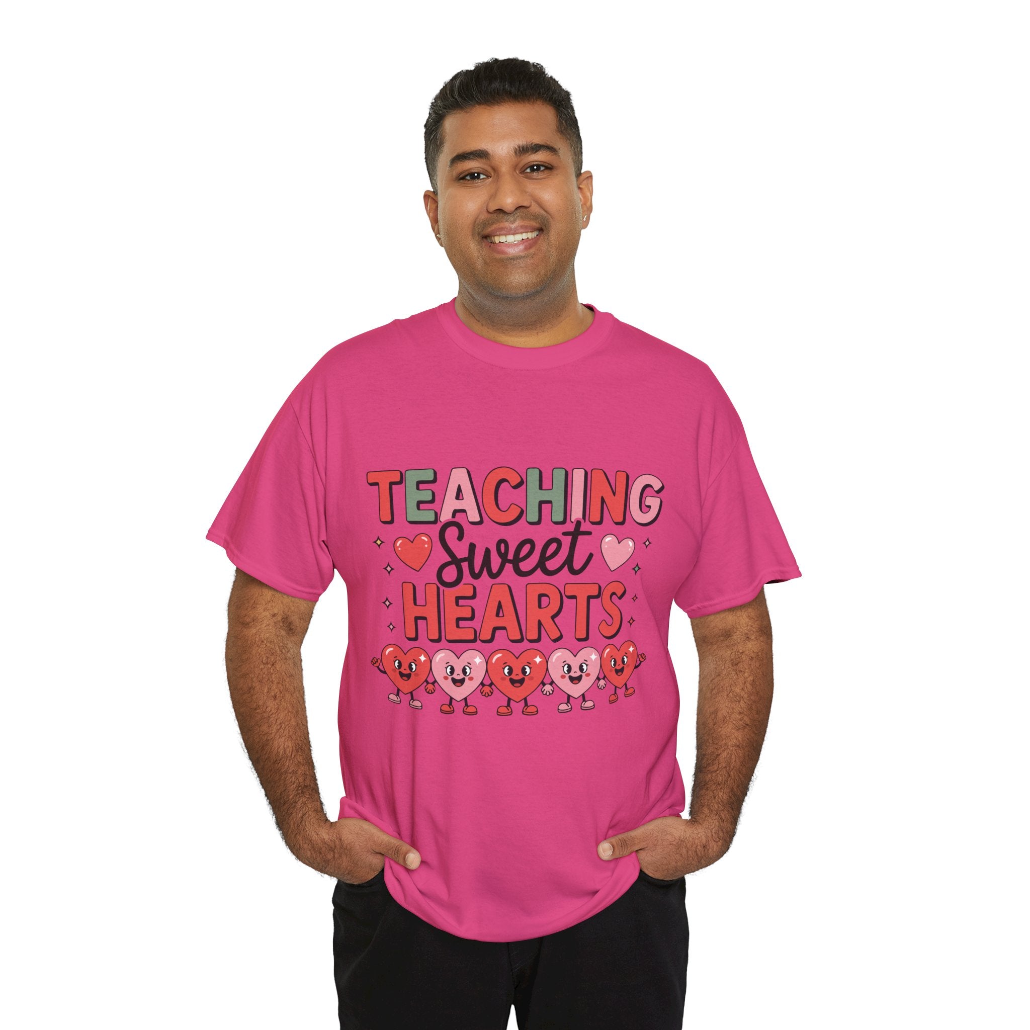 Teaching Sweet Hearts Valentine Teacher Unisex Cotton T-Shirt