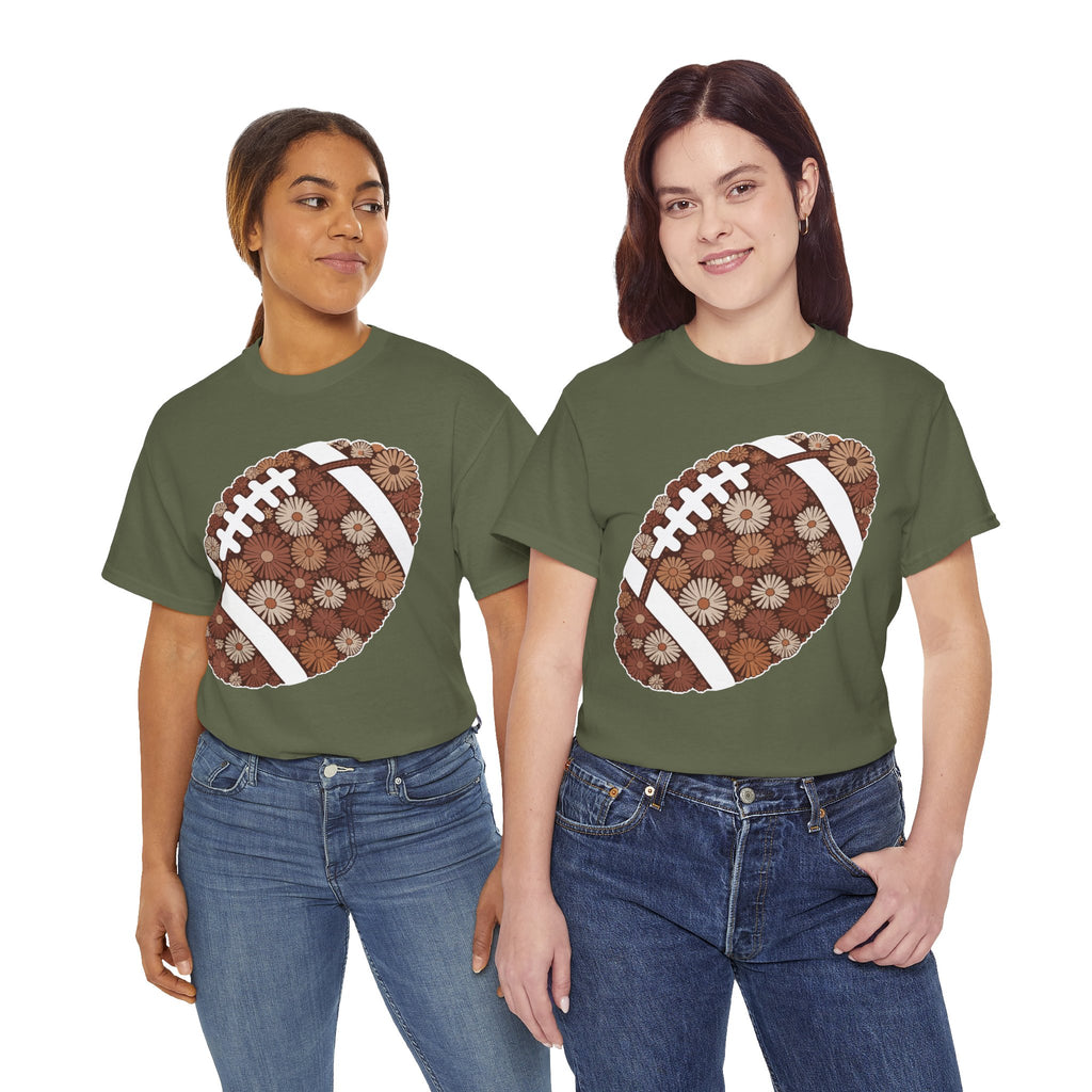 Game Day Touch Down Football Tee — Helmets, Flags & Cheer Icons Unisex Cotton Tee