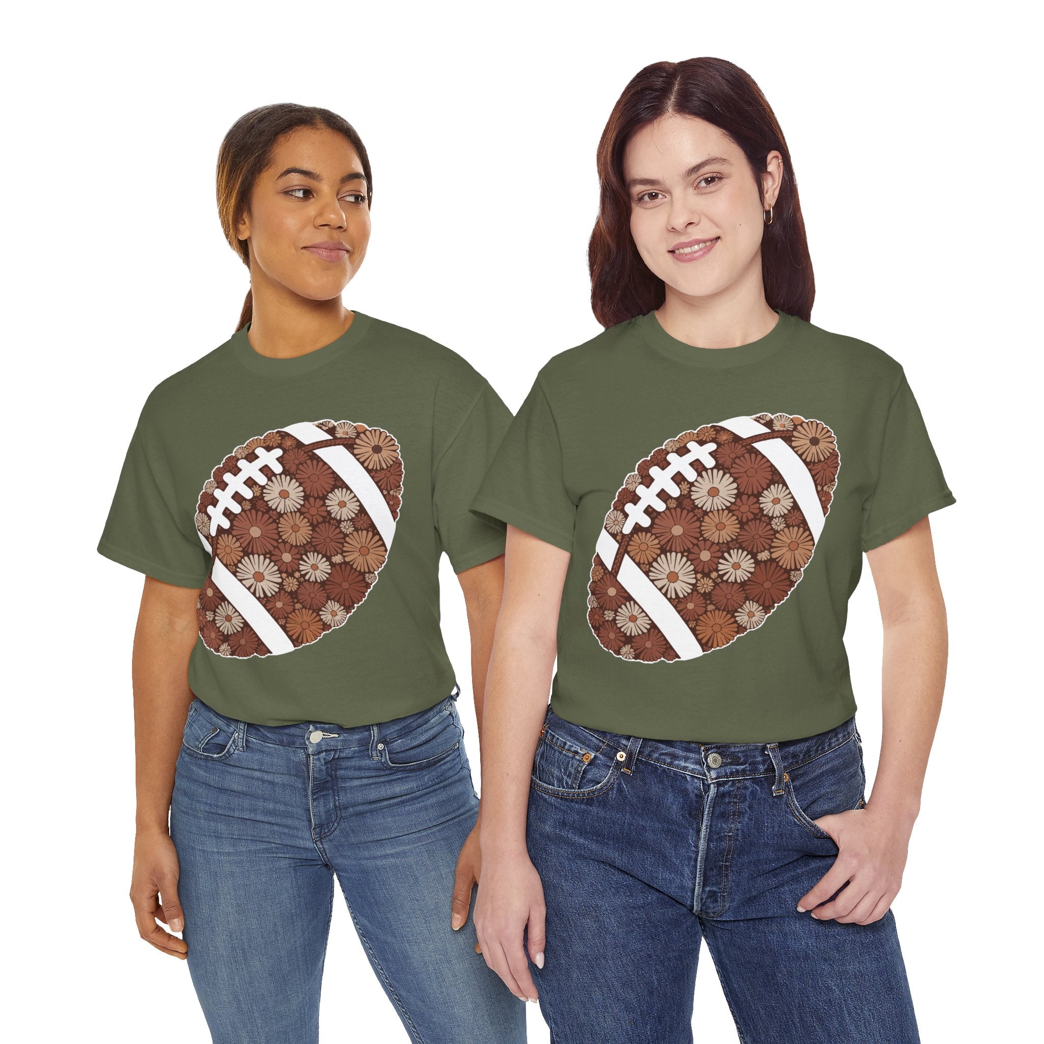 Game Day Touch Down Football Tee — Helmets, Flags & Cheer Icons Unisex Cotton Tee