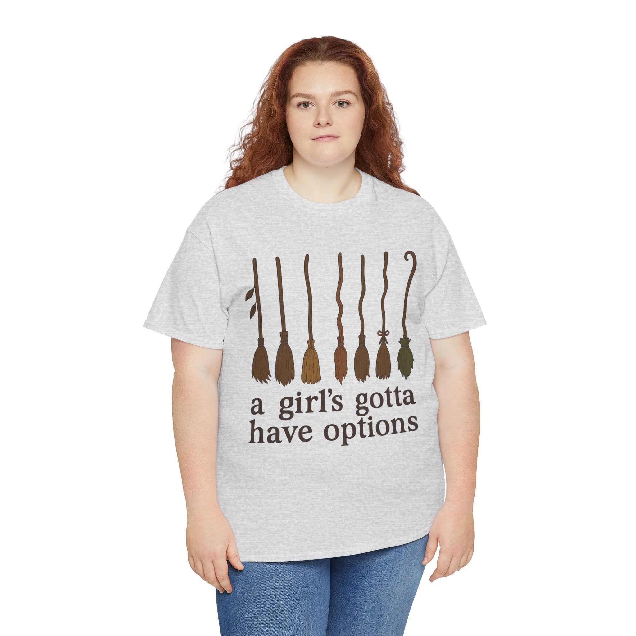 Witch Brooms Options Unisex Cotton Tee