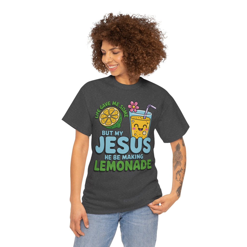 Christian Lemonade T‑Shirt — "Life Gave Me Some Lemons, My Jesus Makes Lemonade"Unisex Cotton Tee