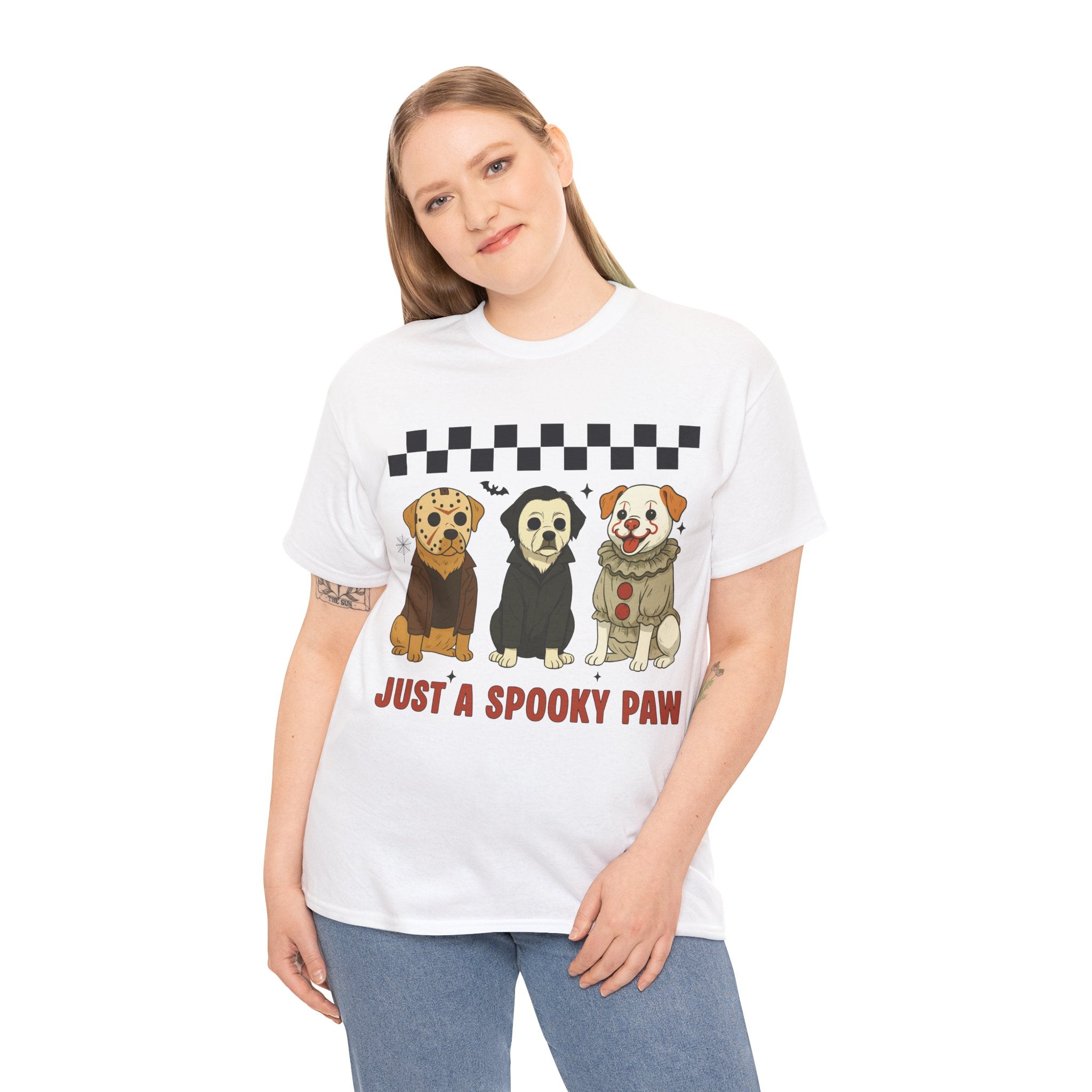 Halloween "Just A Spooky Paw" Unisex Cotton Tee