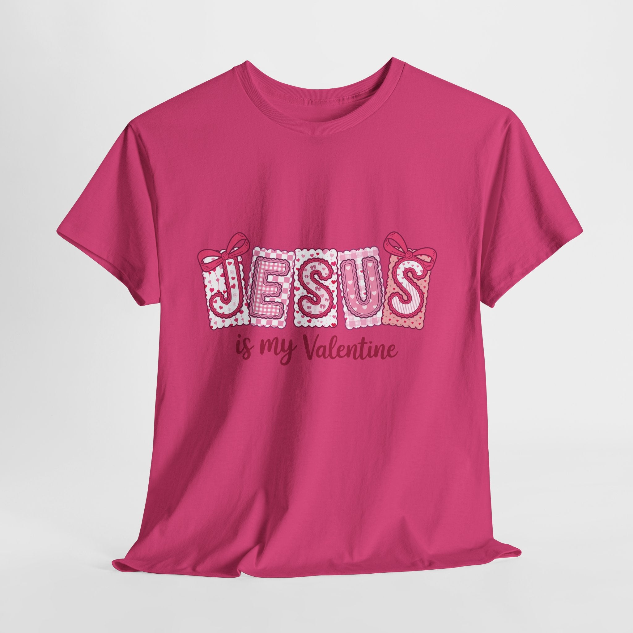 Jesus Is My Valentine T-Shirt — Pink Christian Valentine Unisex Cotton Tee