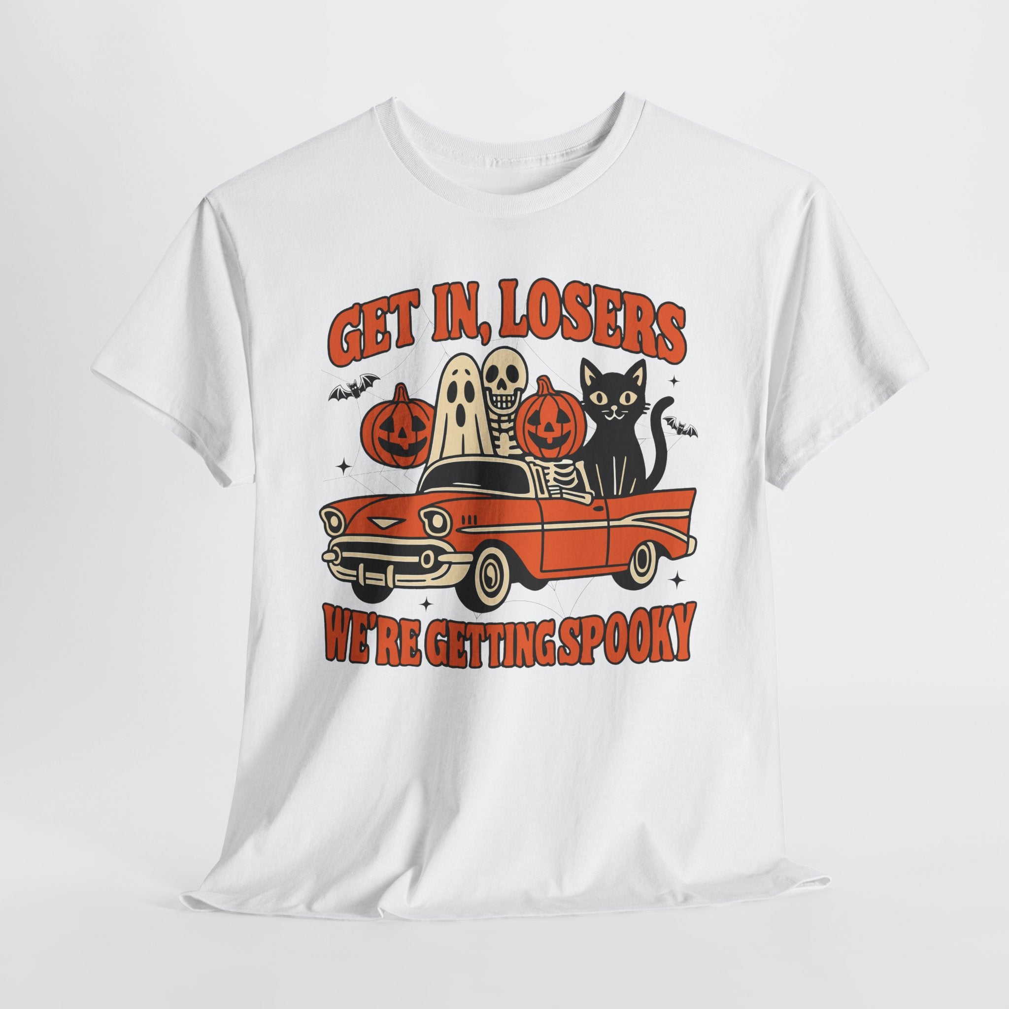 Halloween Skeleton Pumpkin Black Cat Unisex Cotton Tee