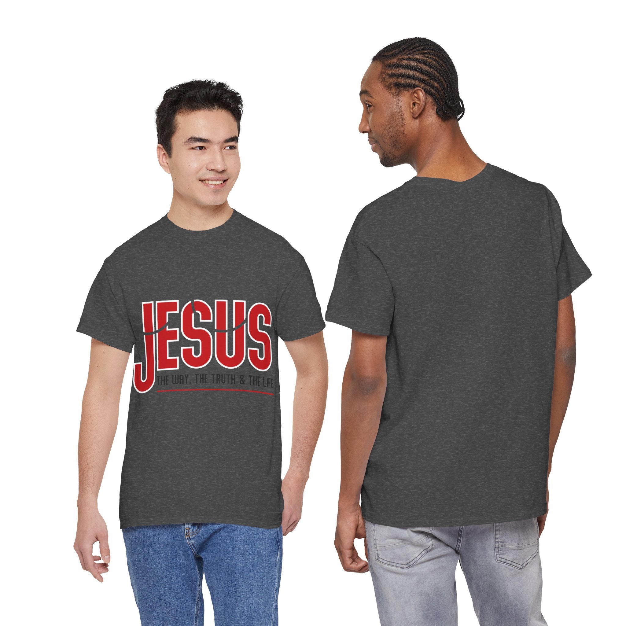 Jesus The Way The Truth & The Life T-Shirt — Bold Red Christian Unisex Cotton Tee