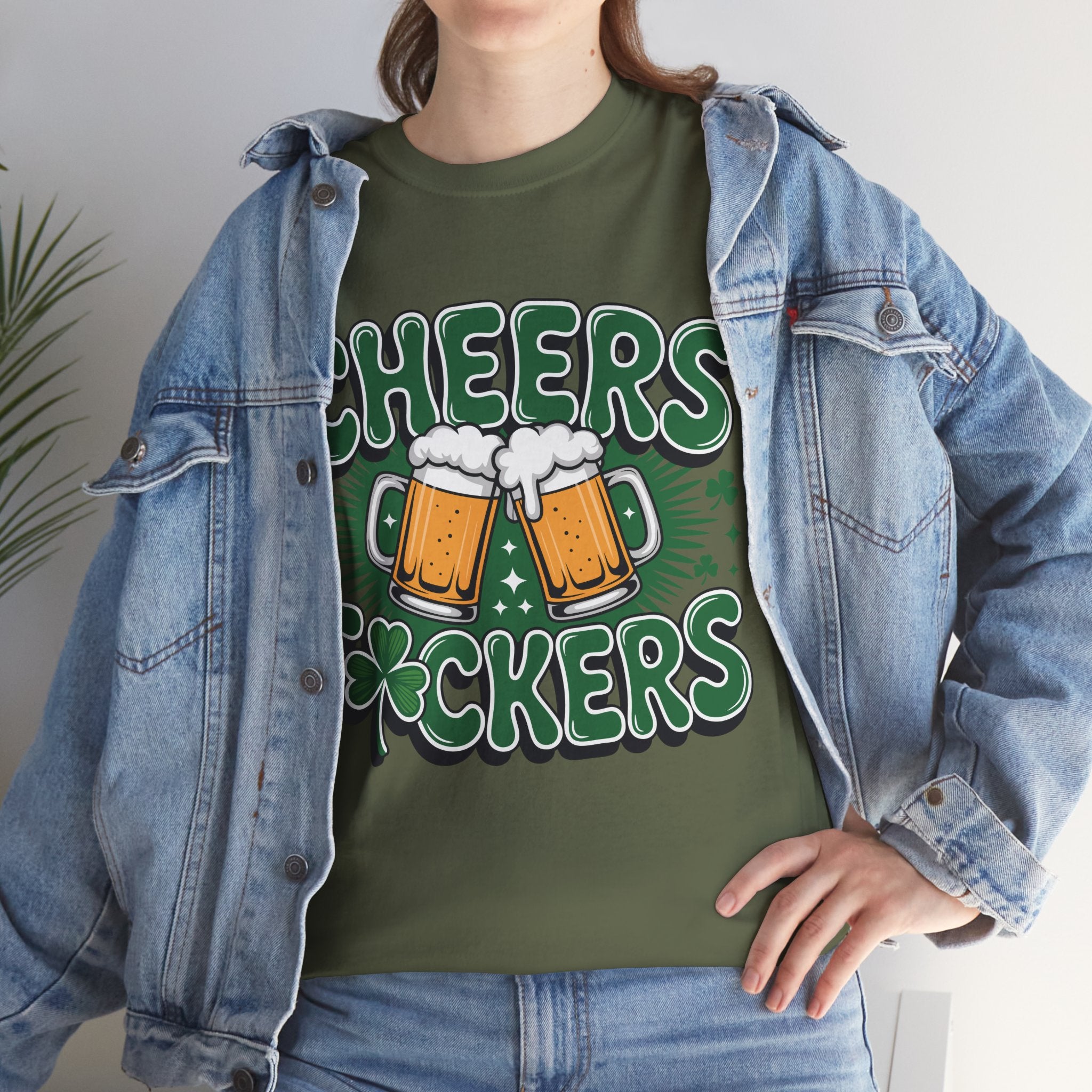 Cheers Fockers Beer Clinking Mugs Unisex Cotton T-Shirt