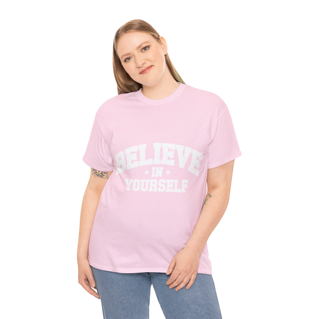 Believe in Yourself Varsity Unisex Cotton Tee
