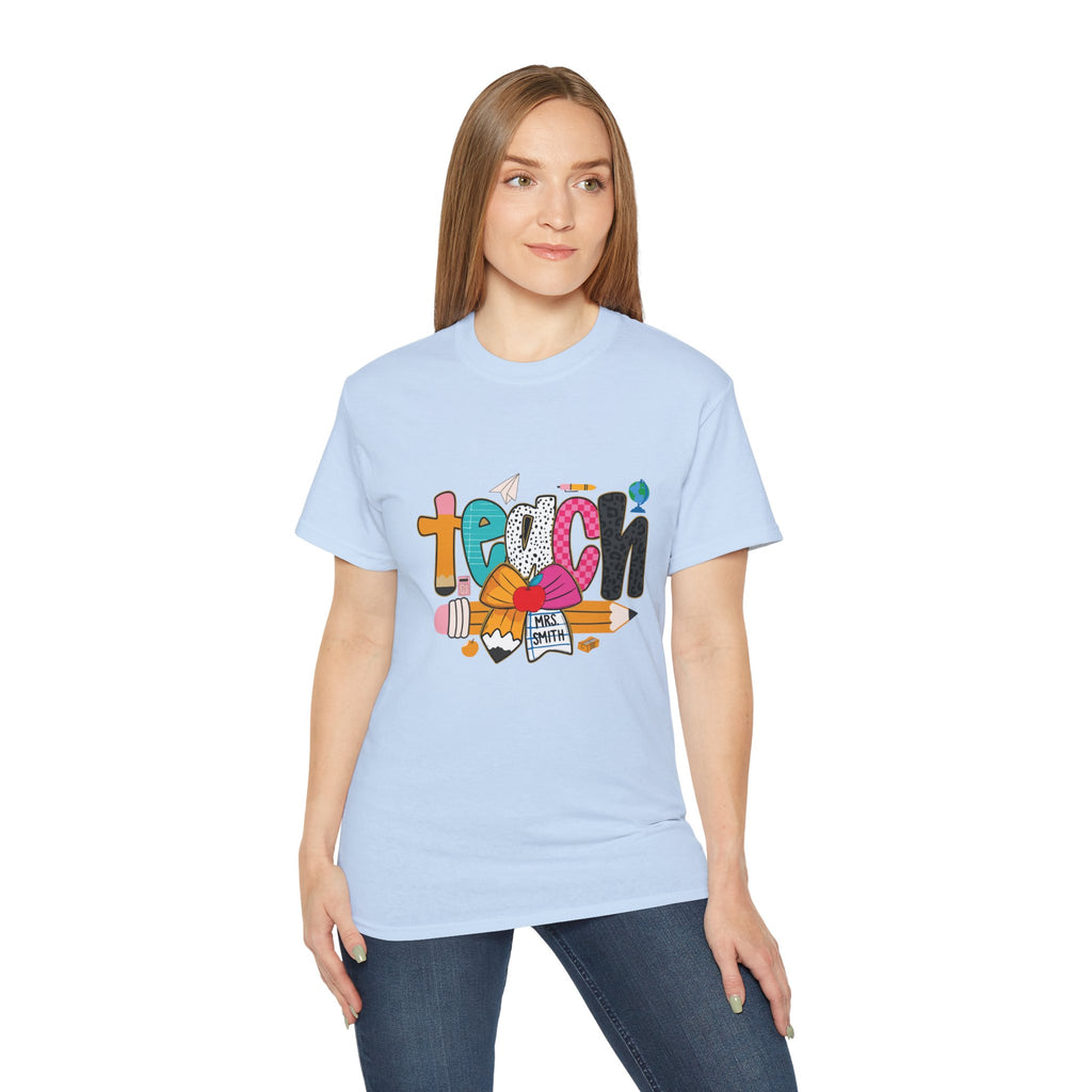 Colorful Teach Graphic Tee for Educators