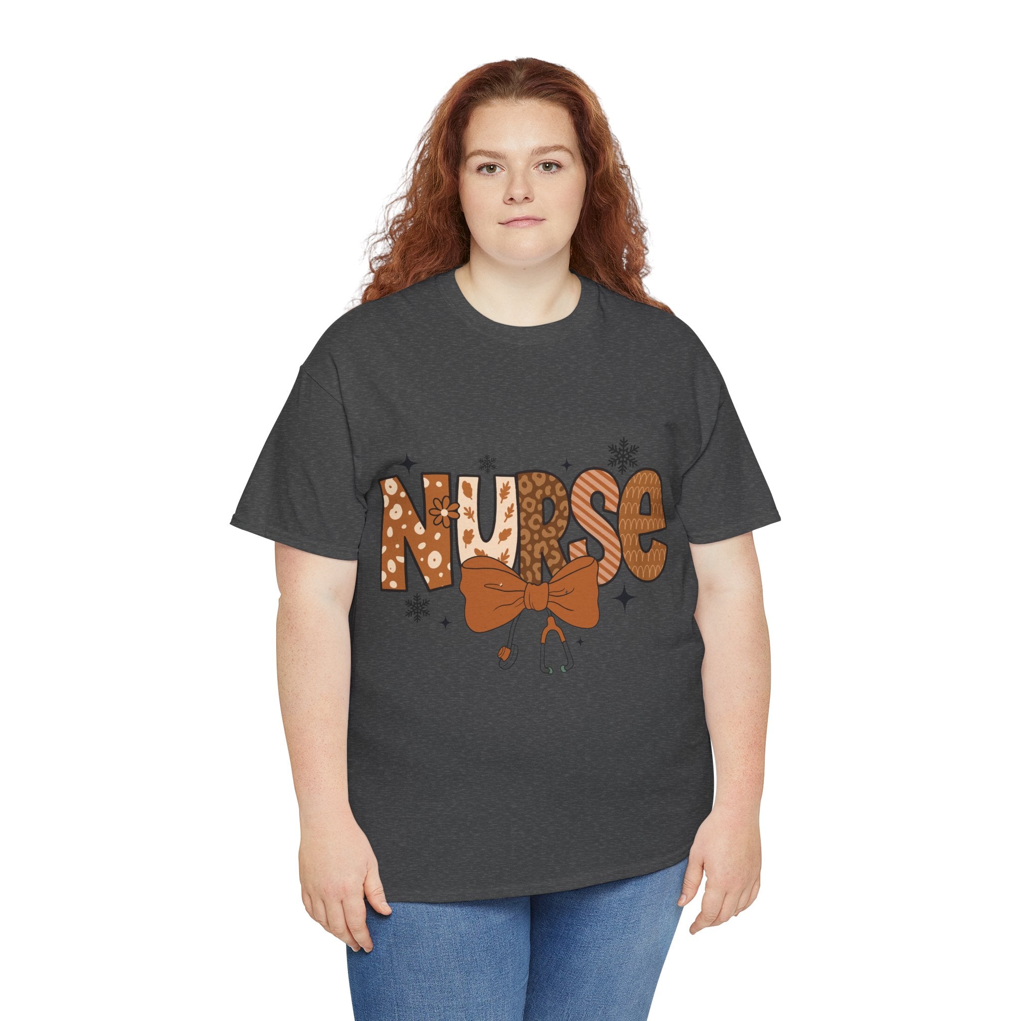 NURSE Fall Stethoscope Tee — Brown Autumn Nurse Unisex CottonT shirt