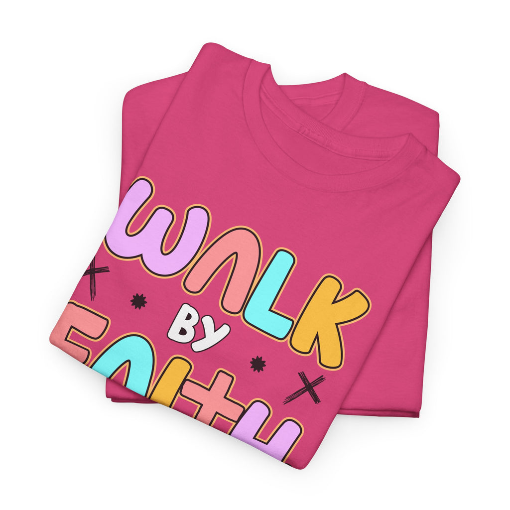 Walk by Faith Not by Sight T-Shirt — Pastel Christian Faith Unisex Cotton Tee