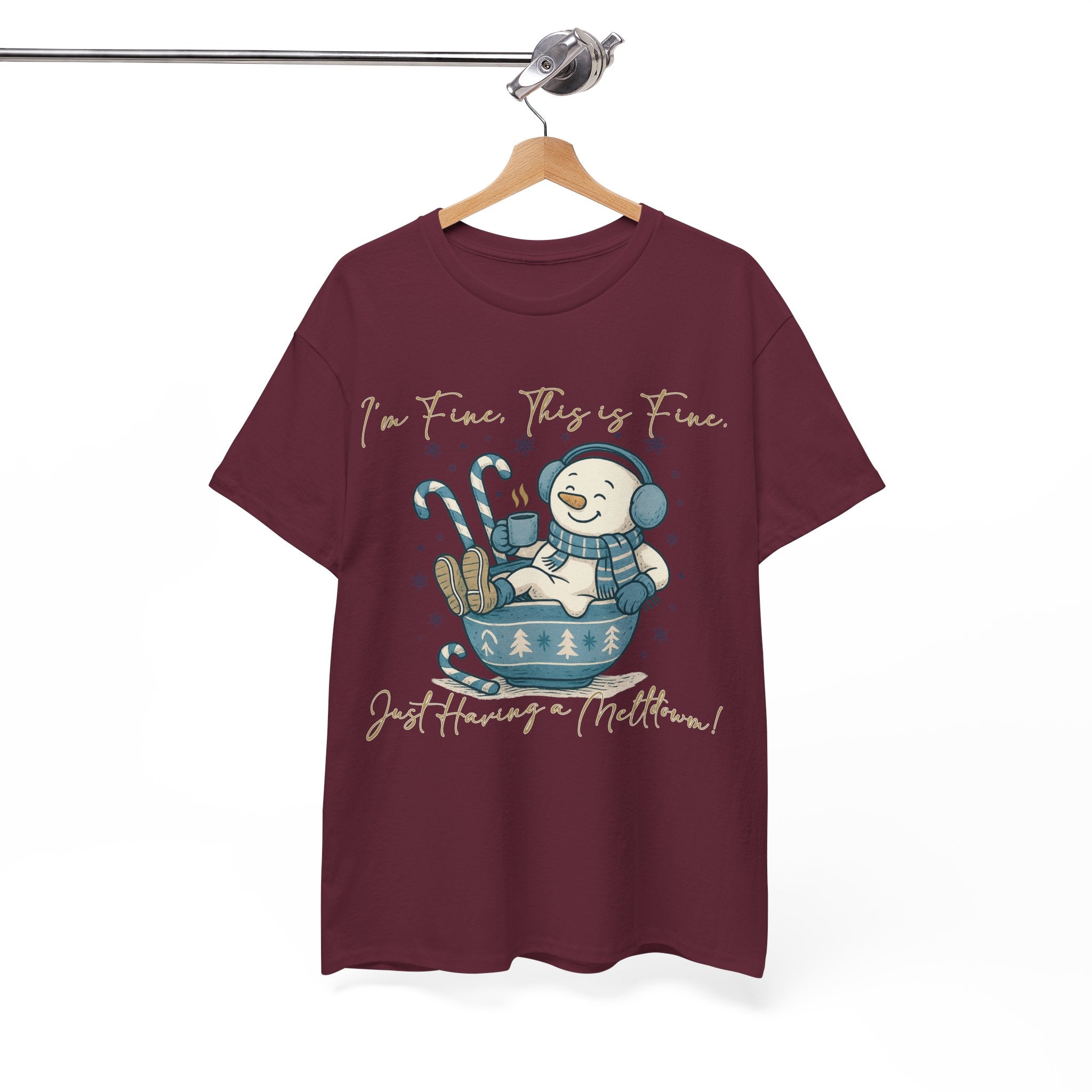 Snowman Hot Cocoa Unisex Cotton Tee