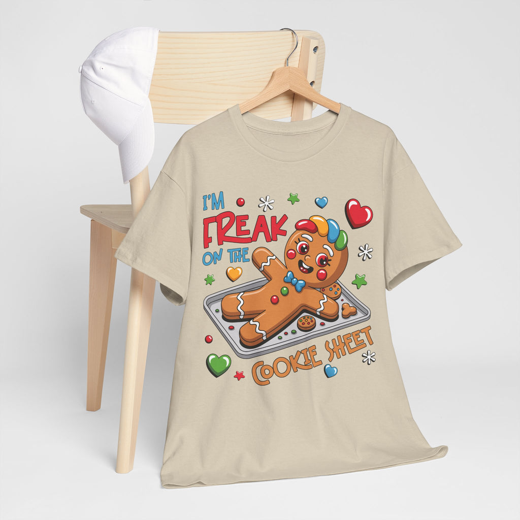 Gingerbread ‘I’m Freak on the Cookie Sheet’ Unisex Cotton Tee