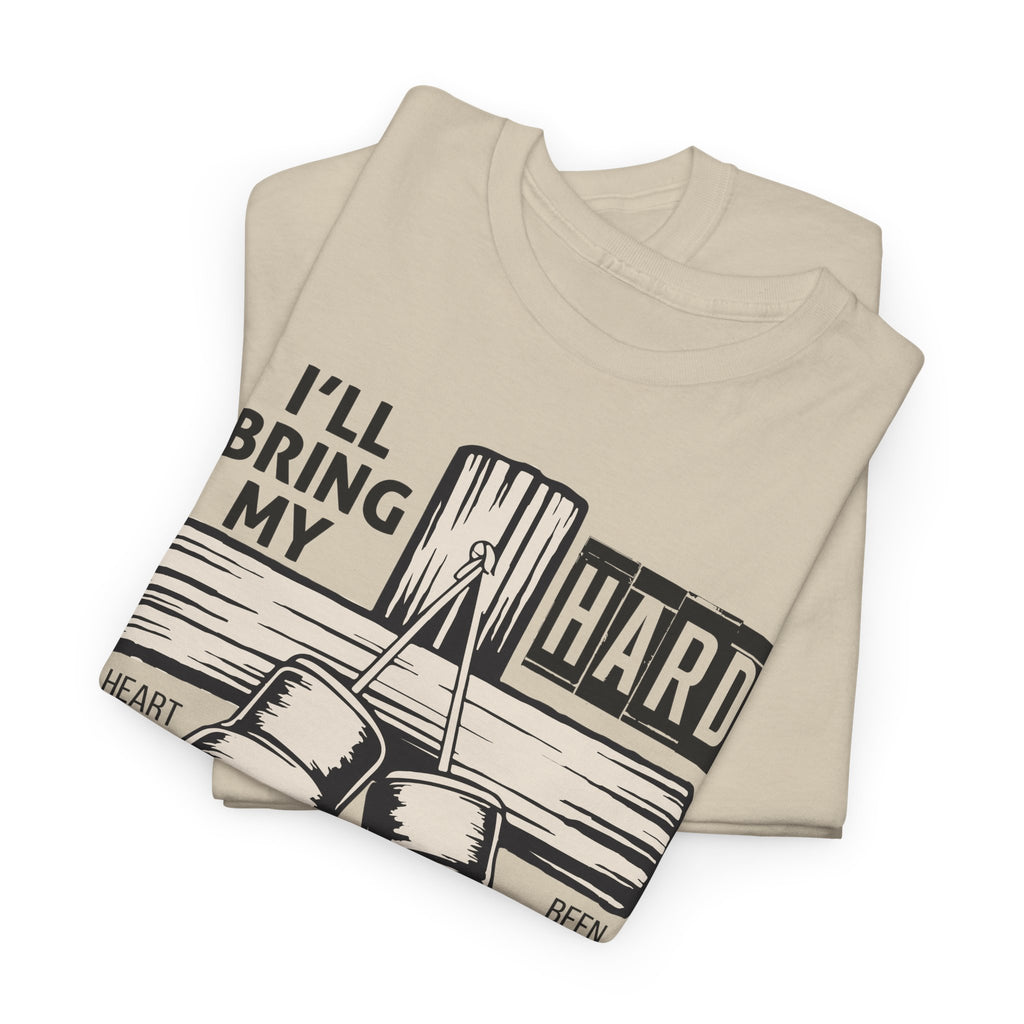 Christian Boxing Gloves Cross Tee — "I’ll Bring My Hard-Fought Heart."Unisex Cotton Tee