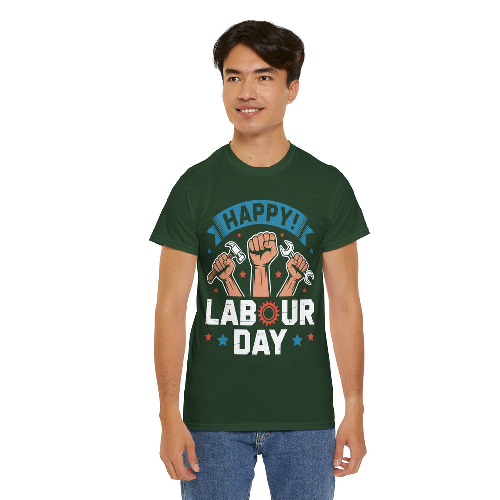 Happy US Labour Day Unisex Heavy Cotton T-Shirt