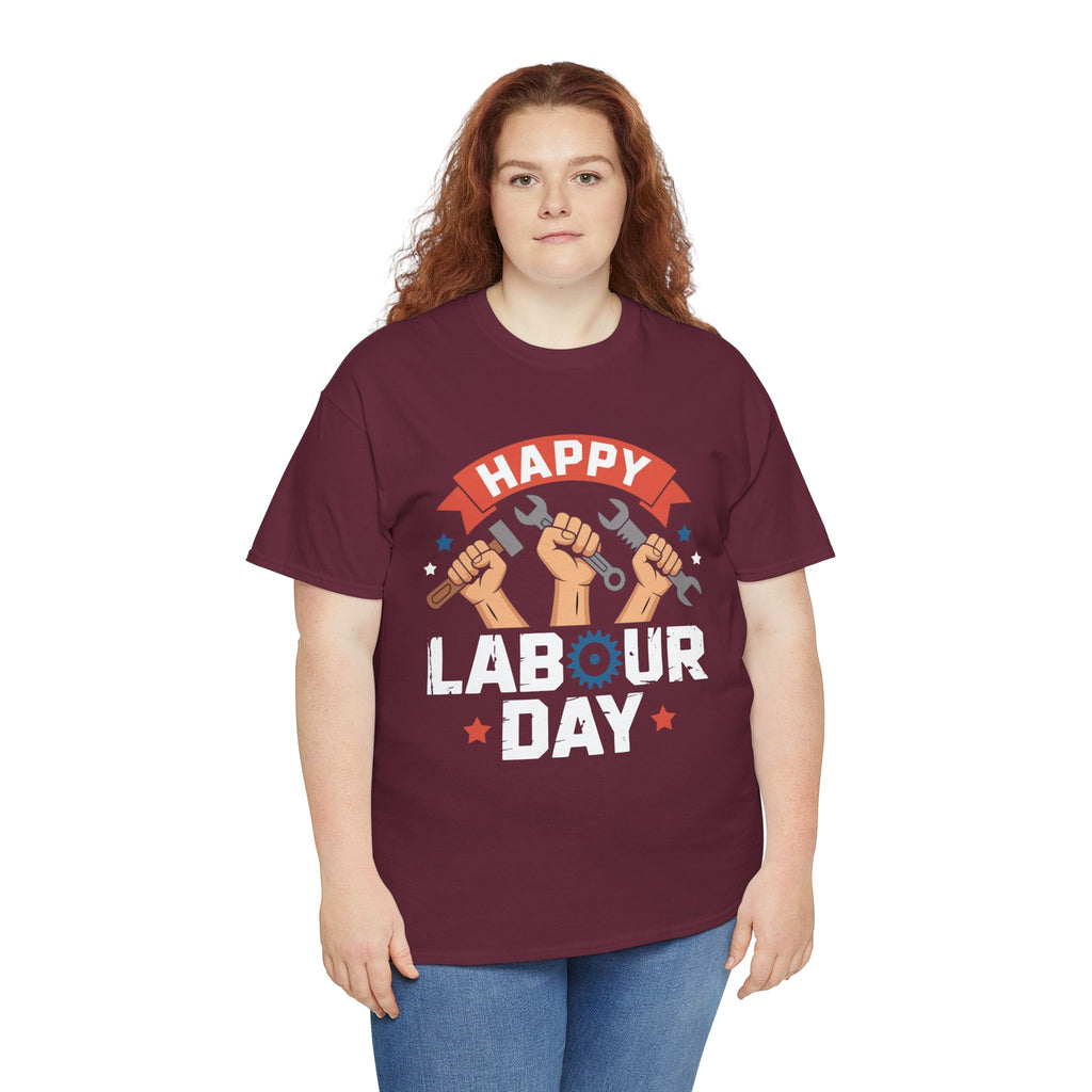 Happy US Labour Day Unisex Heavy Cotton T-Shirt