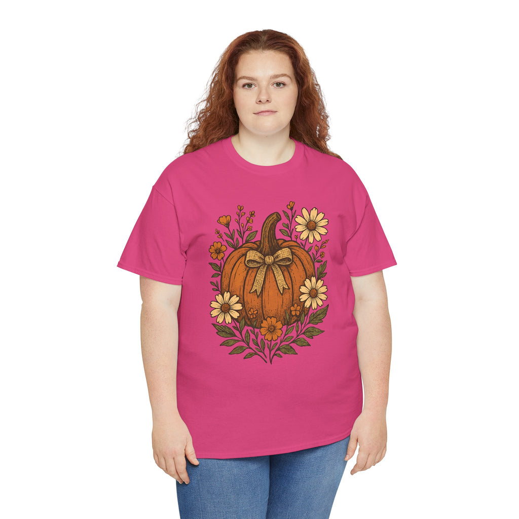 Pumpkin Daisy Unisex Cotton Tee