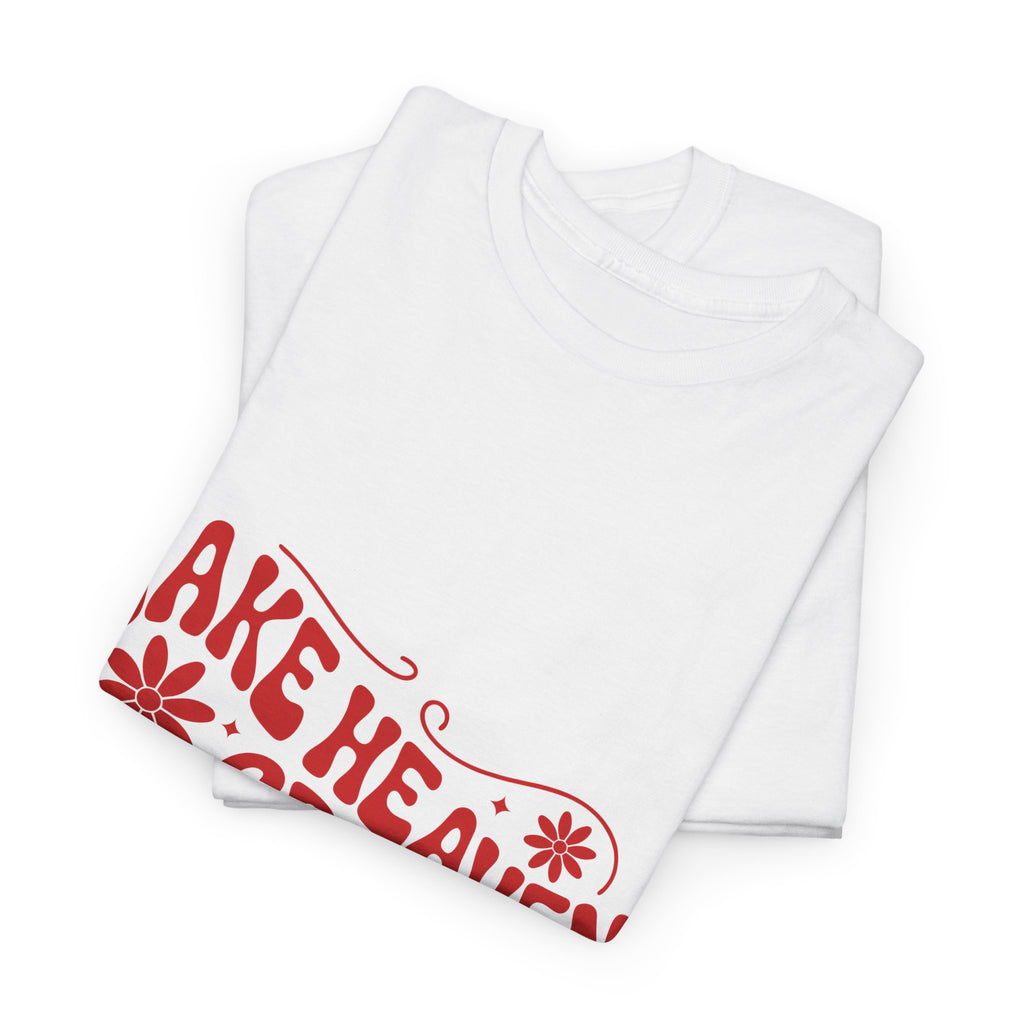 Make Heaven Crowded Retro Floral Christian Unisex Cotton T-Shirt