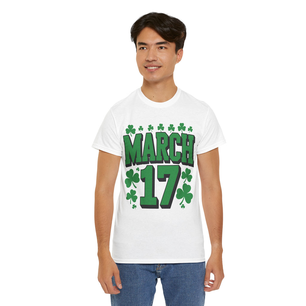 St. Patrick’s Day March 17 Shamrock Unisex Cotton T‑Shirt