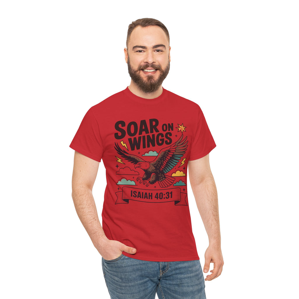 Isaiah 40:31 "Soar on Wings" Eagle Unisex Cotton T-Shirt