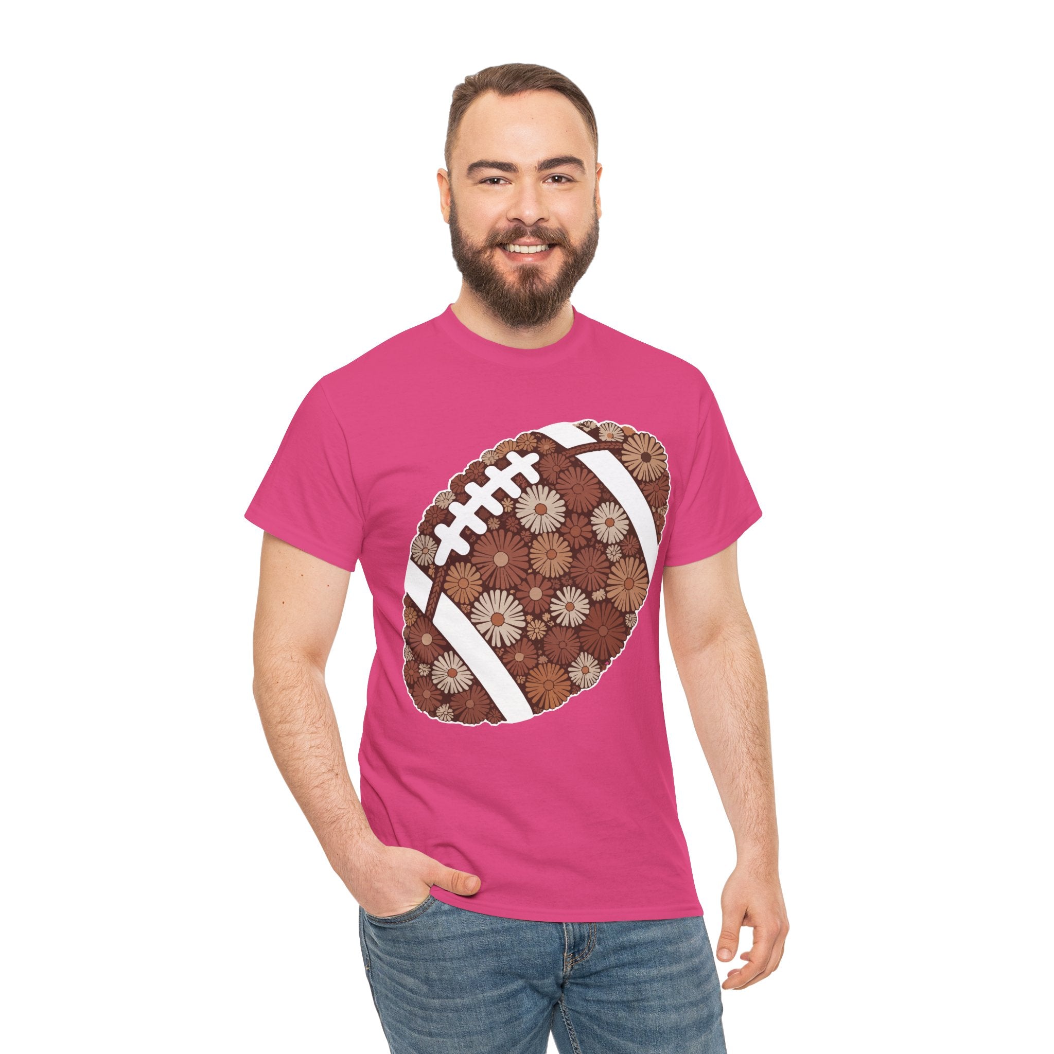 Game Day Touch Down Football Tee — Helmets, Flags & Cheer Icons Unisex Cotton Tee