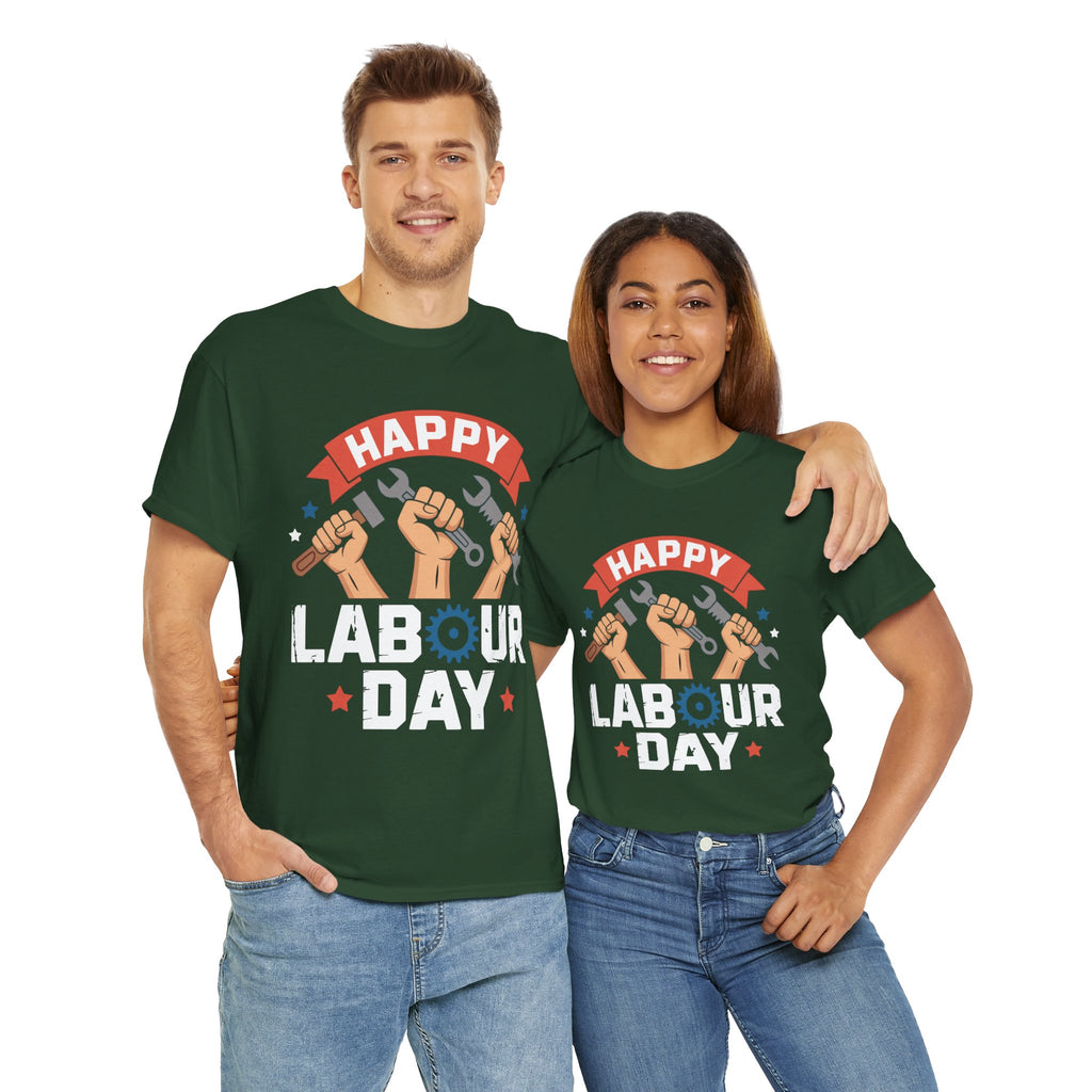 Happy US Labour Day Unisex Heavy Cotton T-Shirt