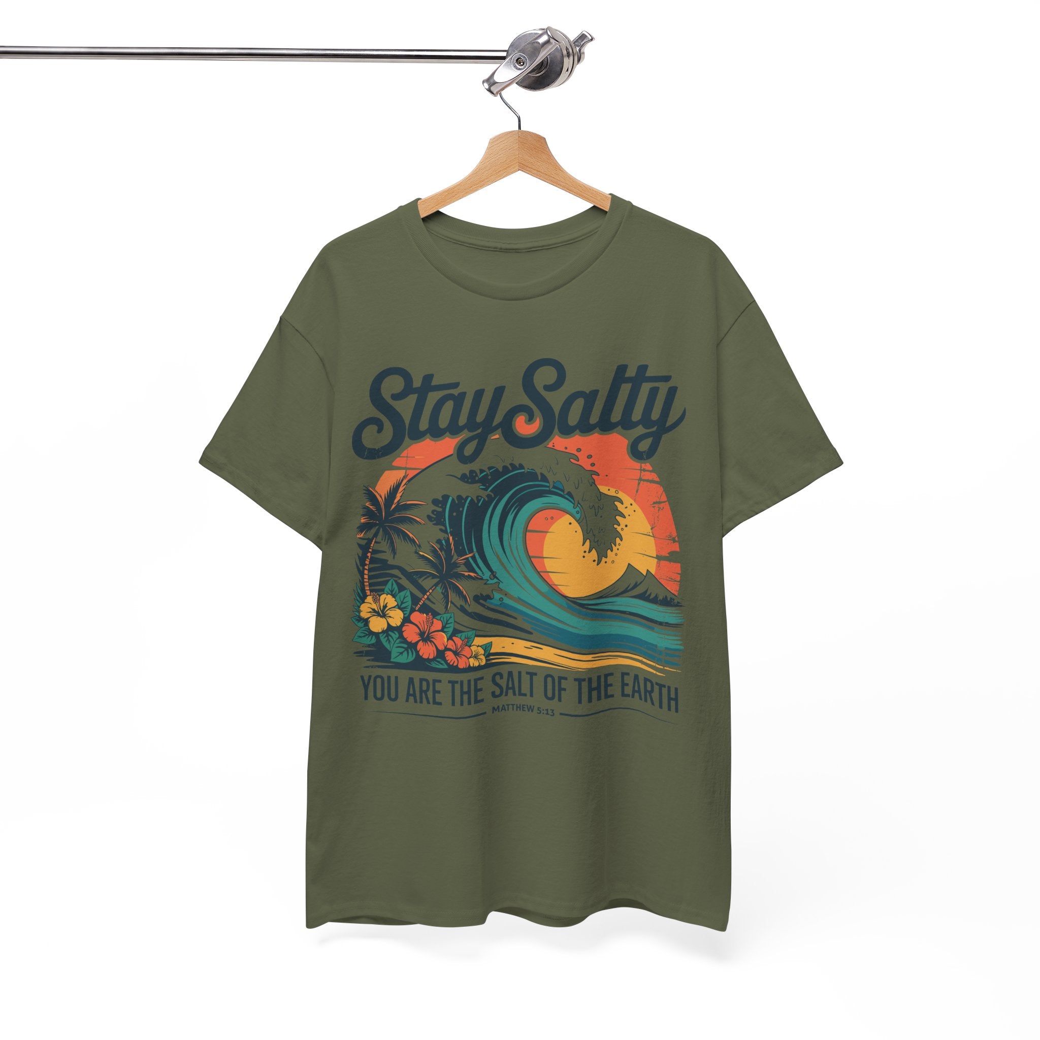 Stay Salty Beach Tee — "You are the salt of the earth (Matthew 5:13)"Unisex Cotton Tee