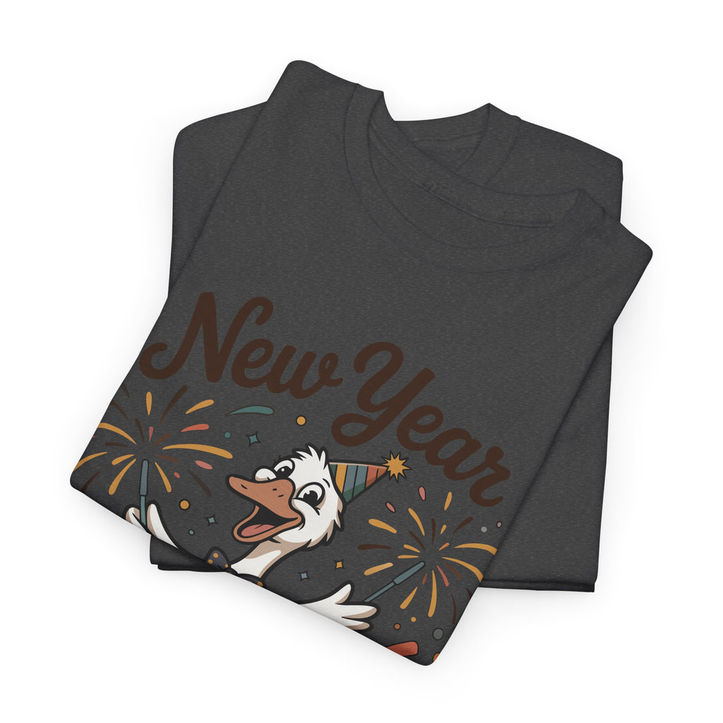 New Year Same Silly Goose T-Shirt — Party Goose Graphic Unisex Cotton Tee