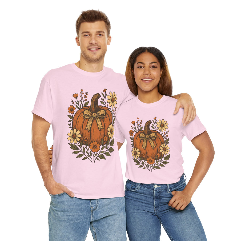 Pumpkin Daisy Unisex Cotton Tee