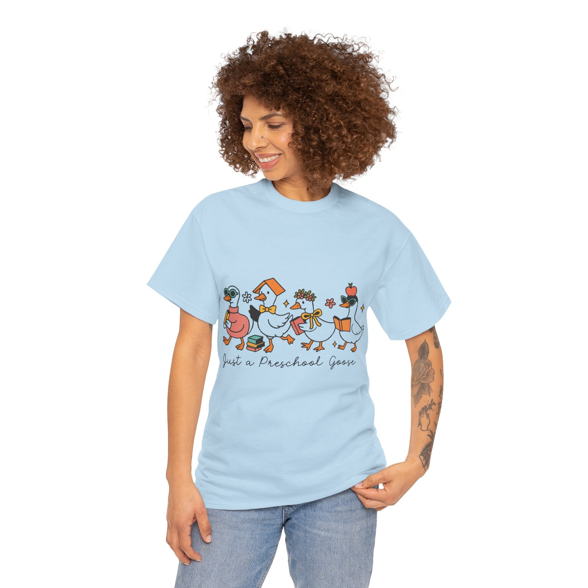 "Just A Preschool Goose" Unisex Cotton Tee