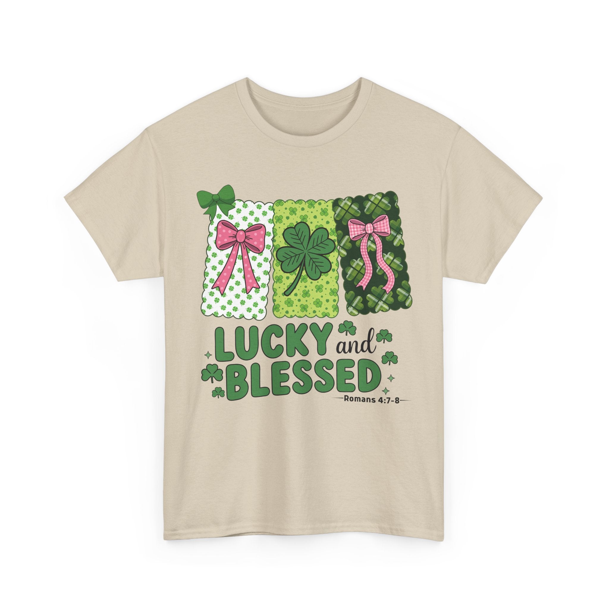 Lucky and Blessed Clover Unisex Cotton Tee