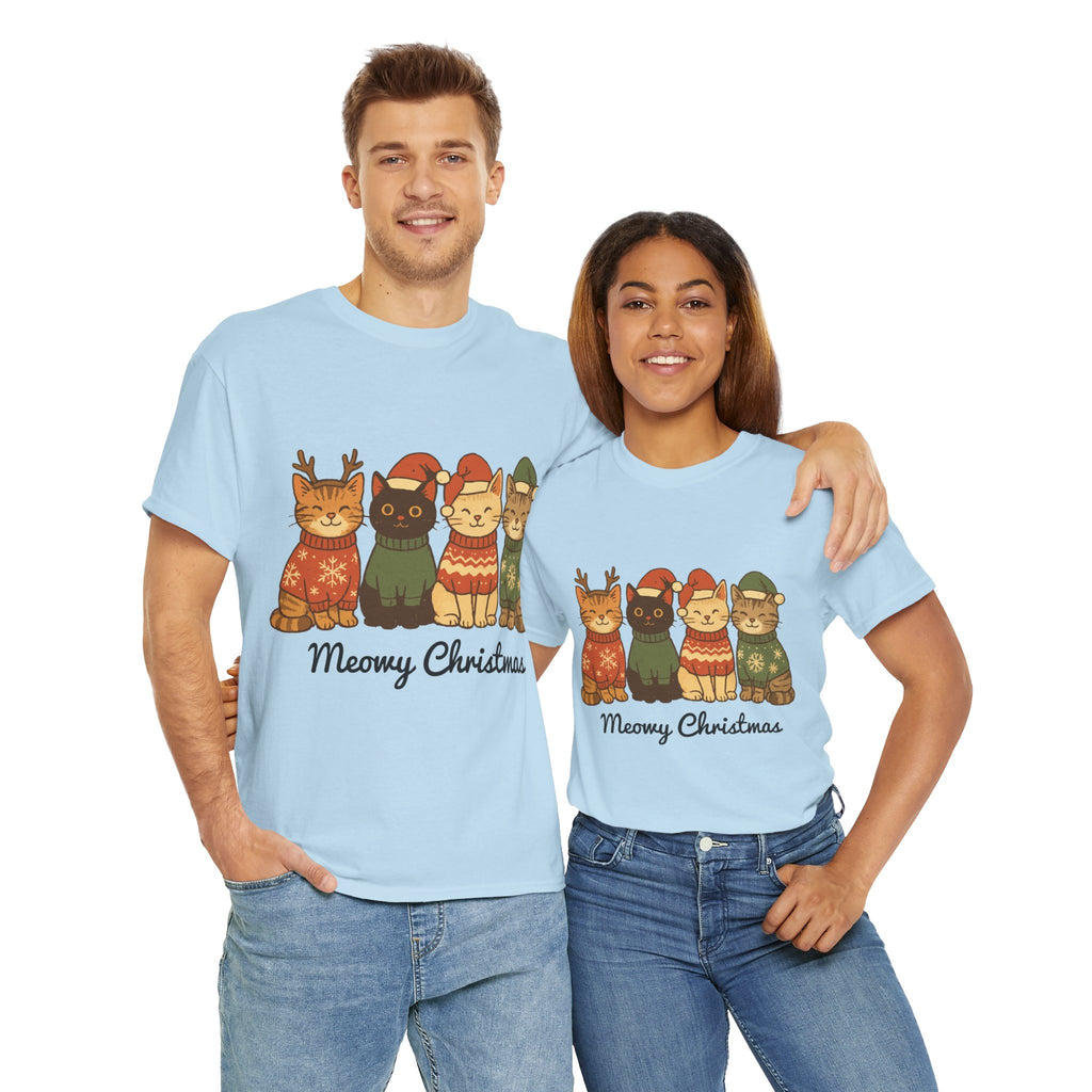 Christmas Cats Unisex Cotton Tee