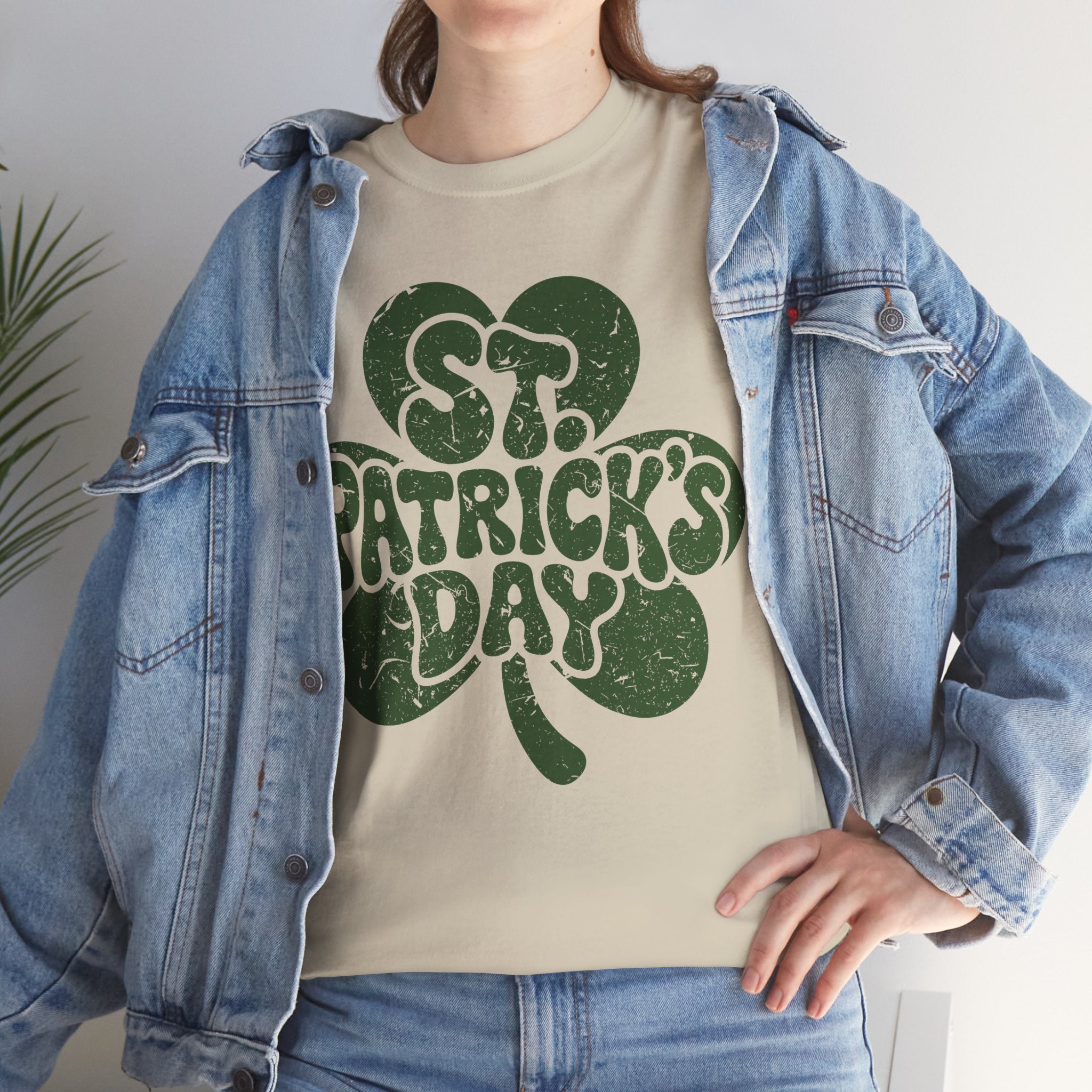 St. Patrick's Day Shamrock Tee — Retro Bubble Lettering Unisex Cotton Tee