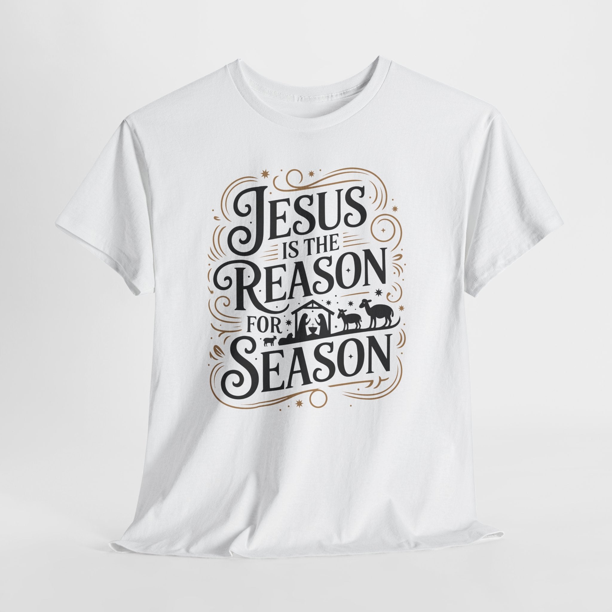 Vintage Gold Frame T-Shirt — Elegant Decorative Flourish Unisex Cotton Tee