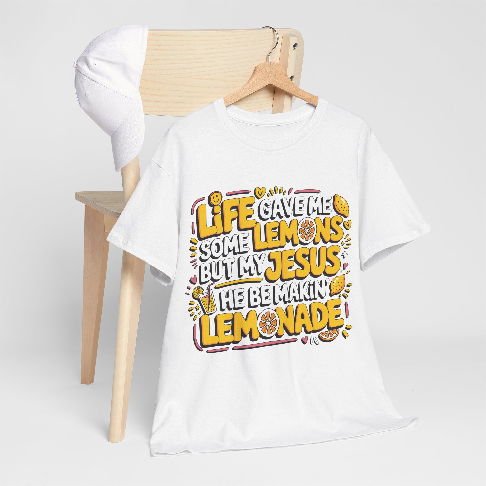 Christian Lemonade T-Shirt — “Life gave me some lemons but my Jesus he be makin’ lemonade”Unisex Cotton Tee