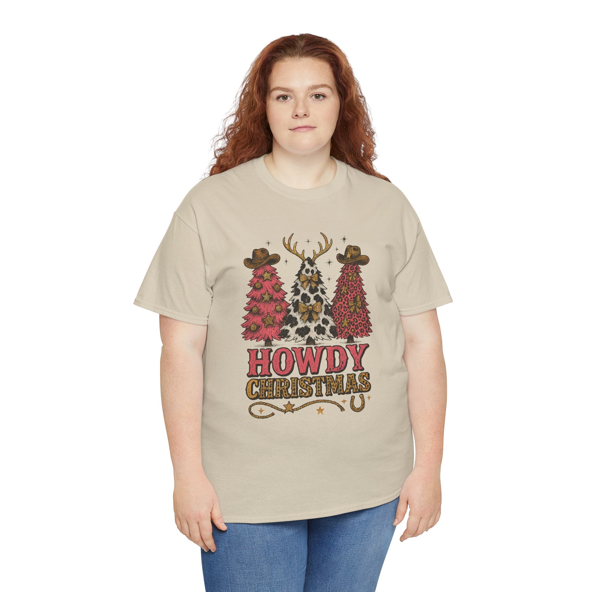 Western Christmas Unisex Cotton Tee