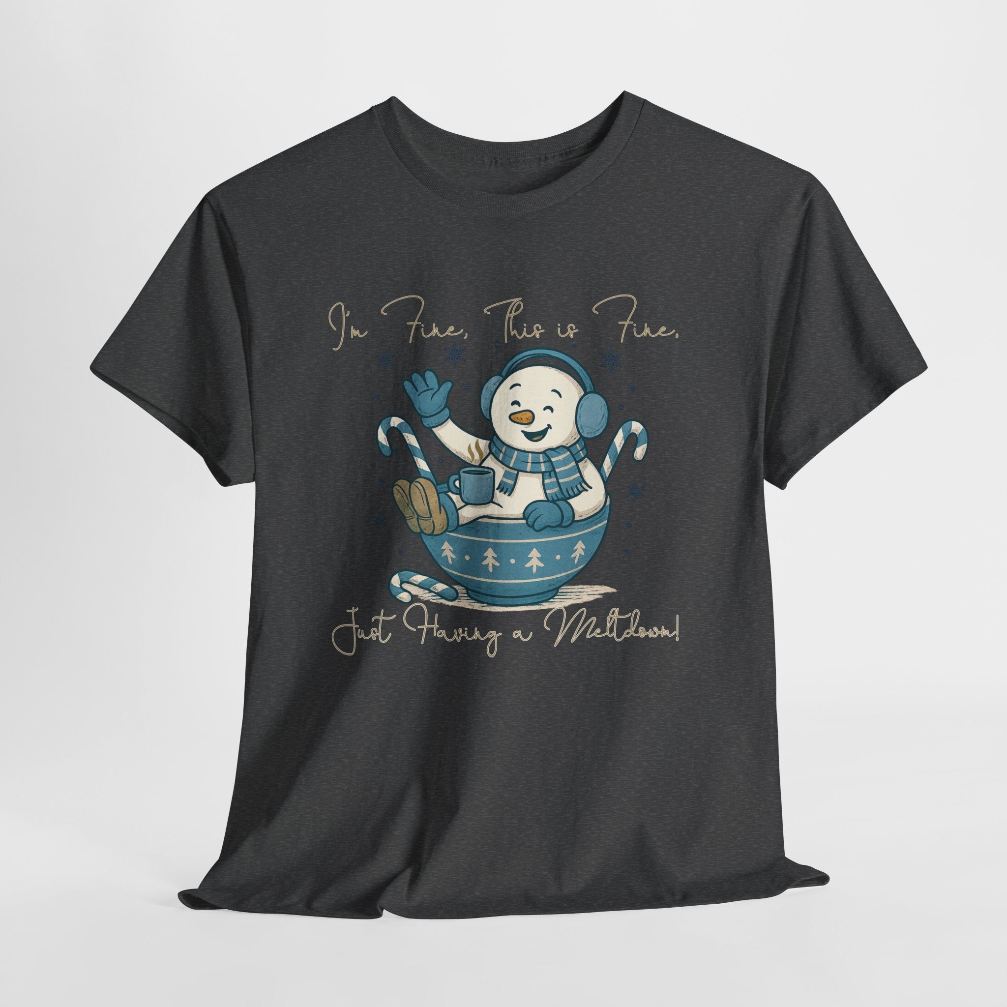 Snowman Hot Cocoa Unisex Cotton Tee