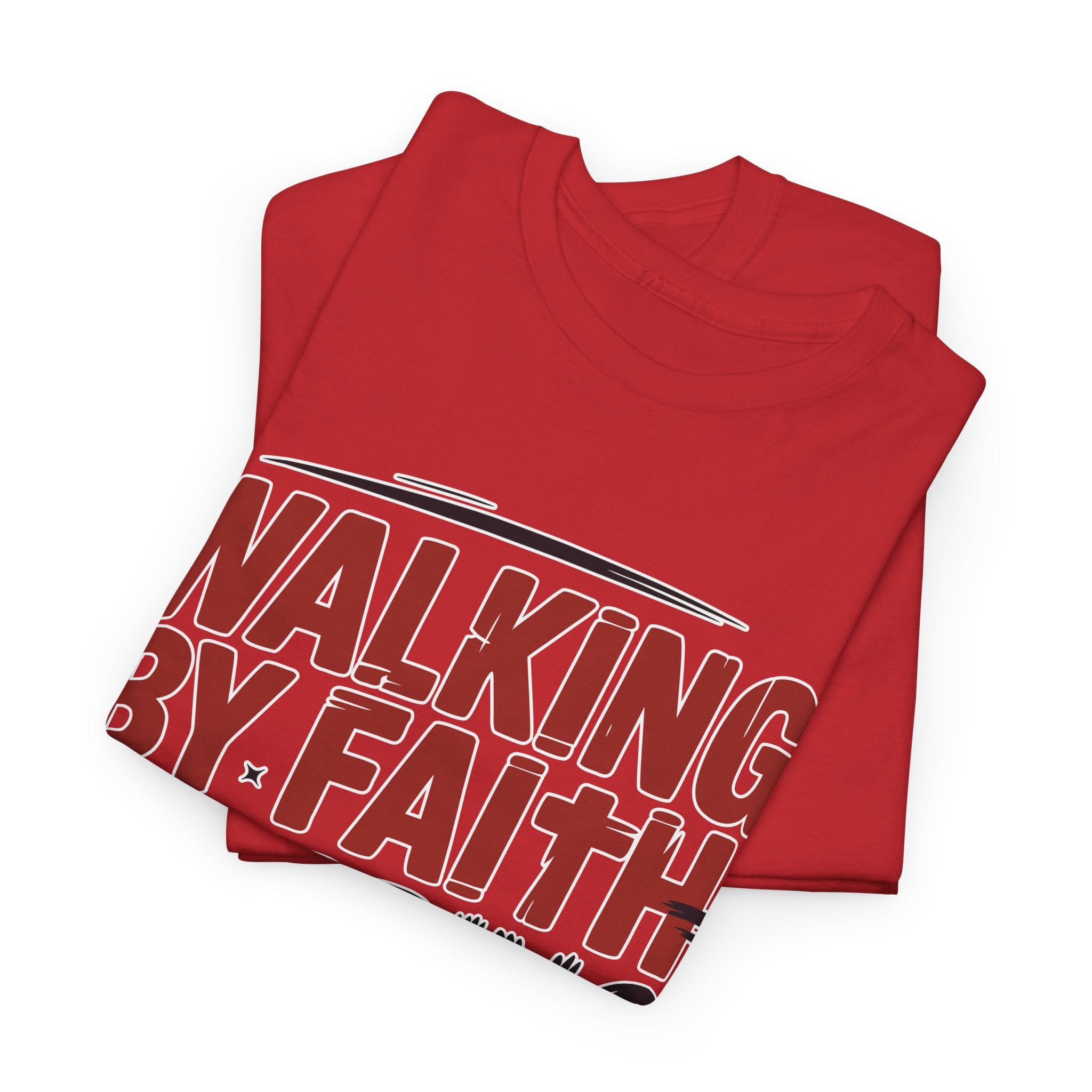 Walking by Faith, Tripping Constantly Unisex Cotton T-Shirt