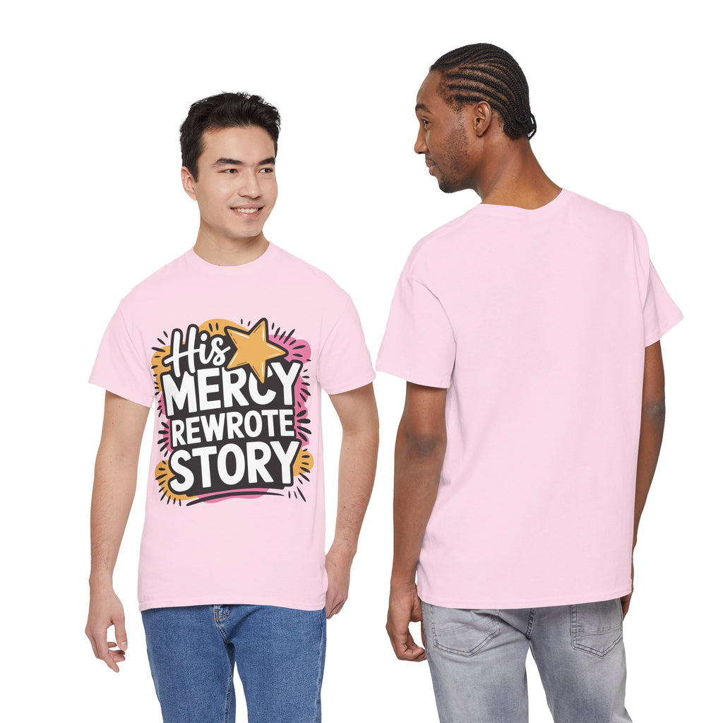 His Mercy Rewrote My Story Tee — Retro Christian Graphic T-Shirt