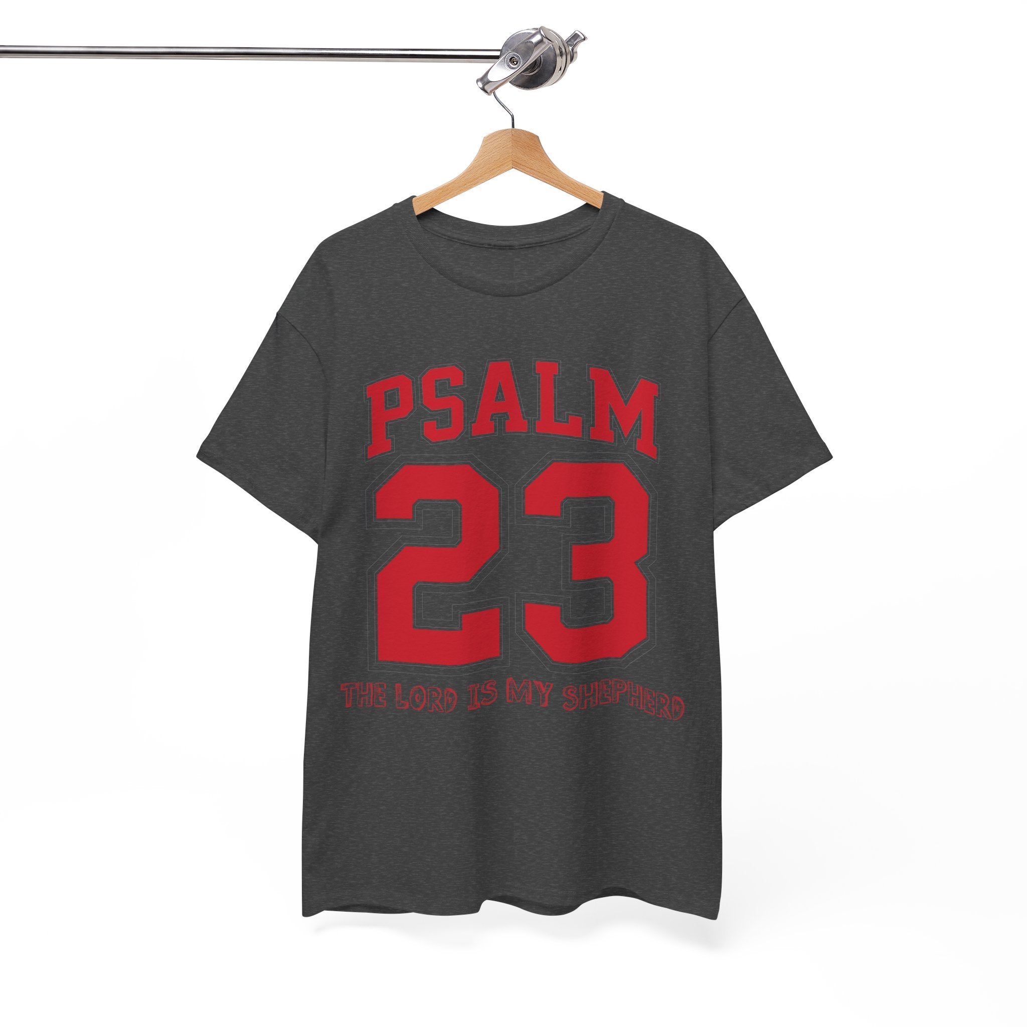 Psalm 23 Varsity T-Shirt — “The Lord Is My Shepherd” Unisex Cotton Tee