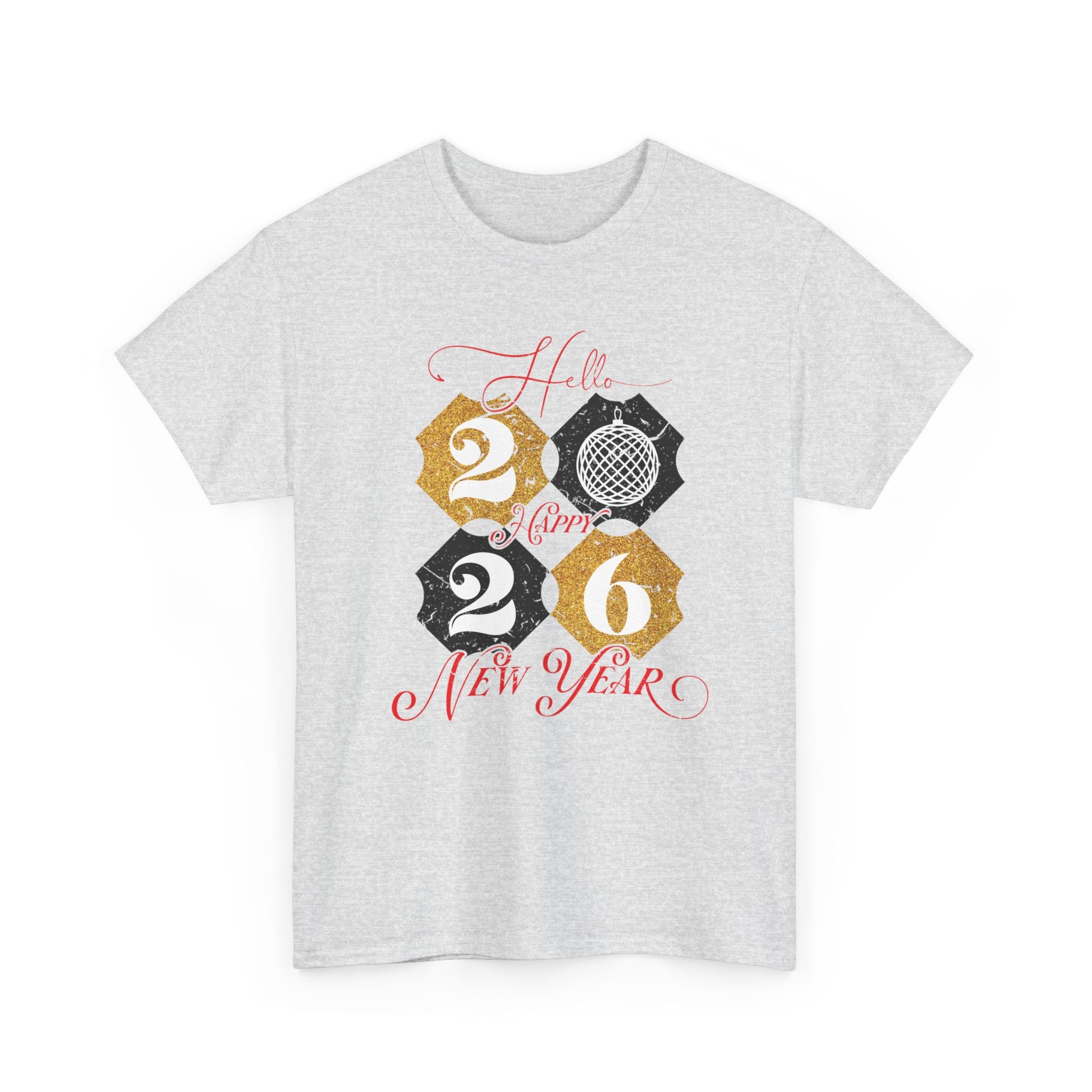 2026 Happy New Year Pink Varsity Tee — Fireworks Party Graphic.Unisex Cotton Tee