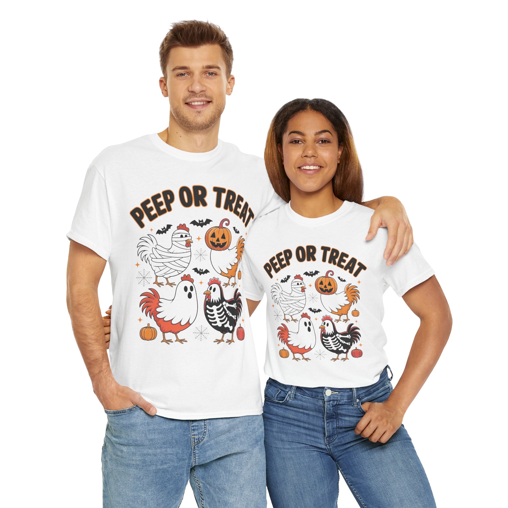 Peep or Treat Halloween Unisex Cotton Tee