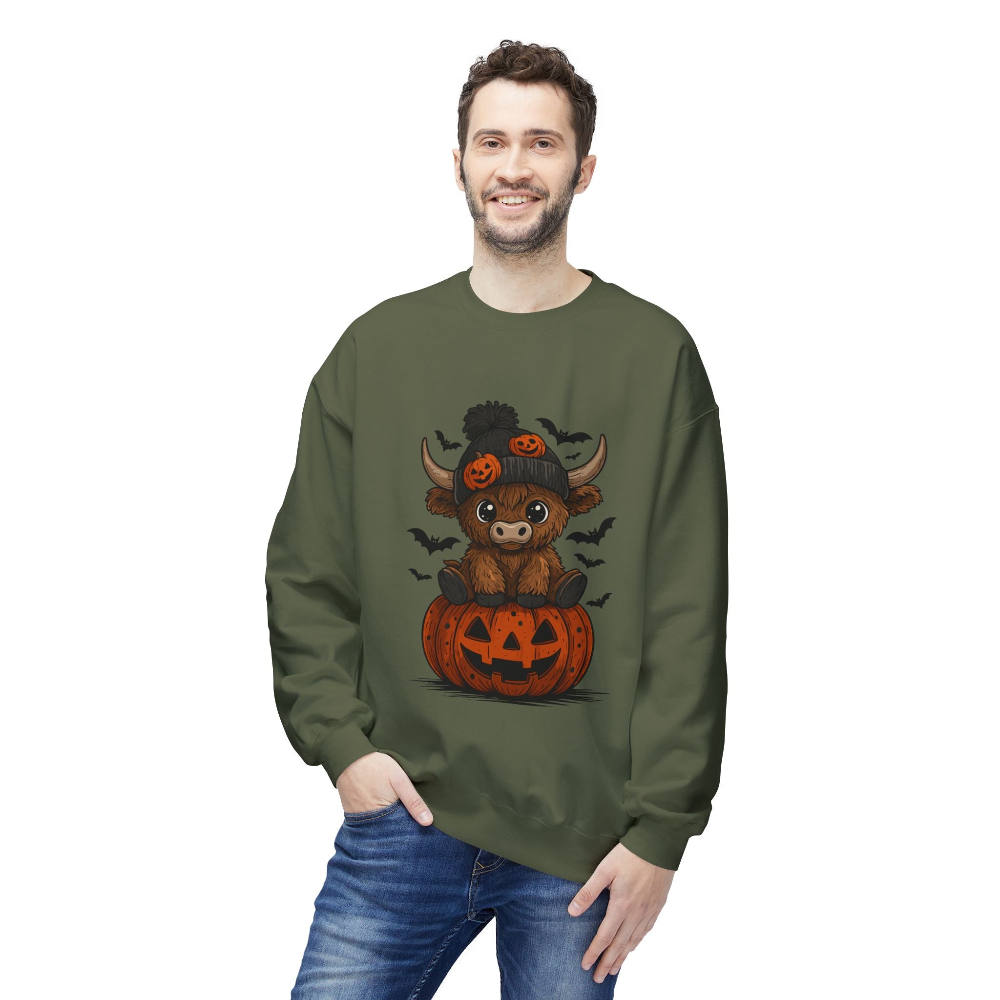 Halloween Bear Unisex Fleece Sweatshirt
