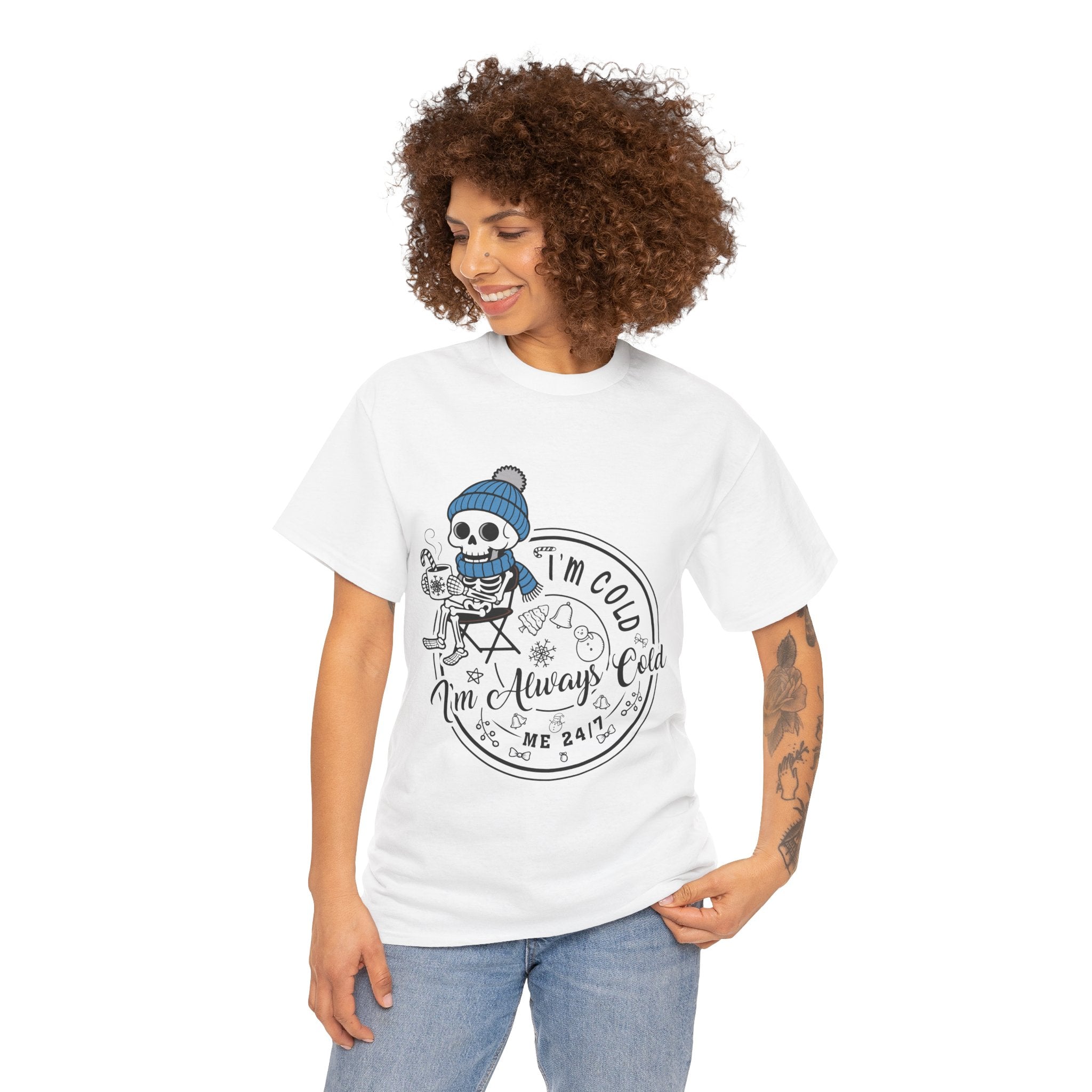 Cozy Skeleton Unisex Cotton Tee