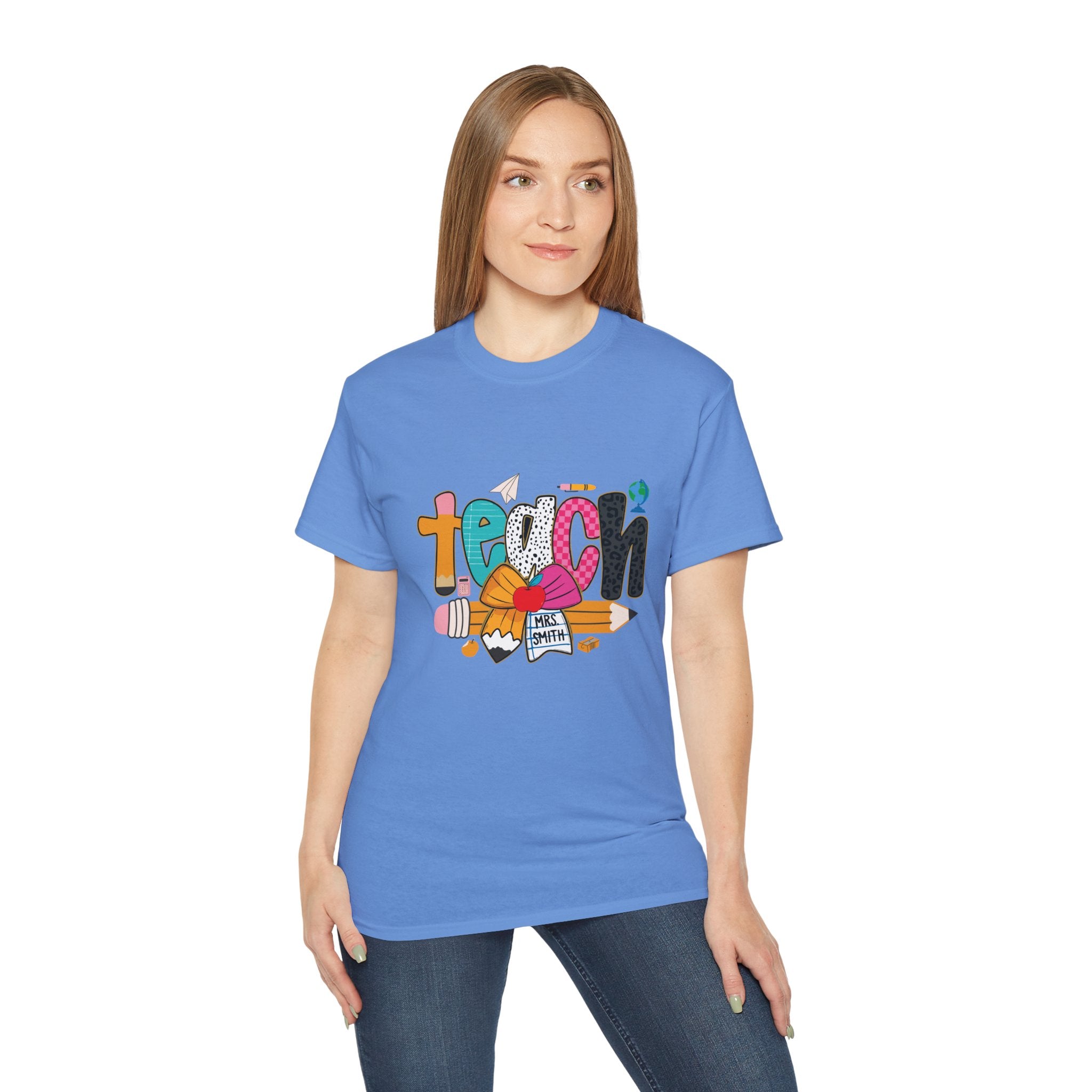 Colorful Teach Graphic Tee for Educators