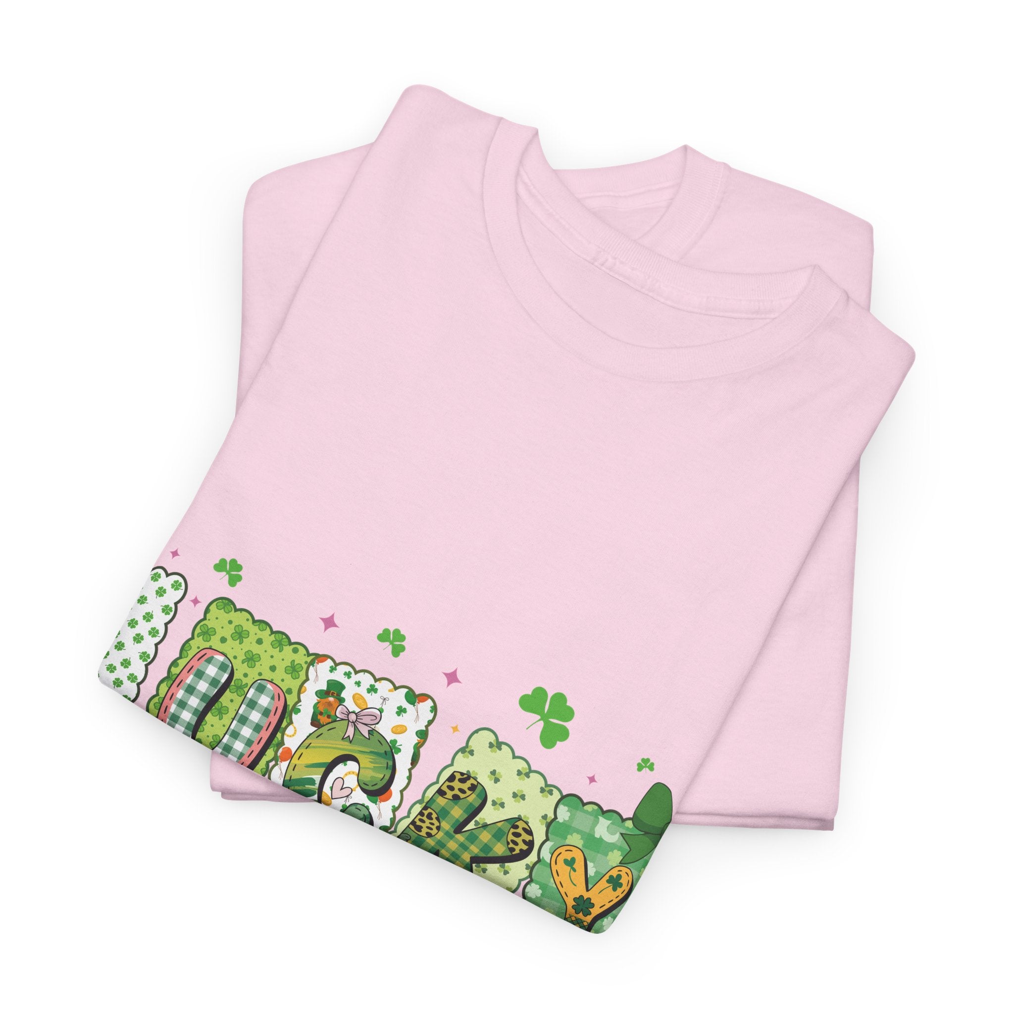Lucky Patchwork Plaid Clover Tee — St. Patrick’s Day Unisex Cotton T-Shirt