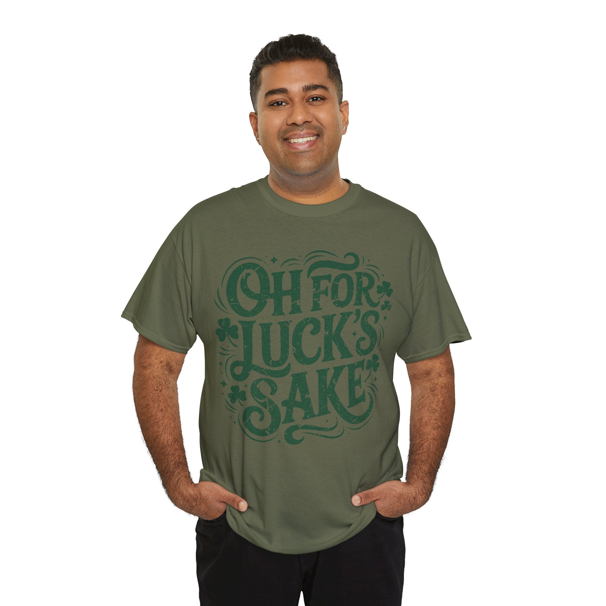 Oh for Luck's Sake Shamrock Unisex Cotton Tee