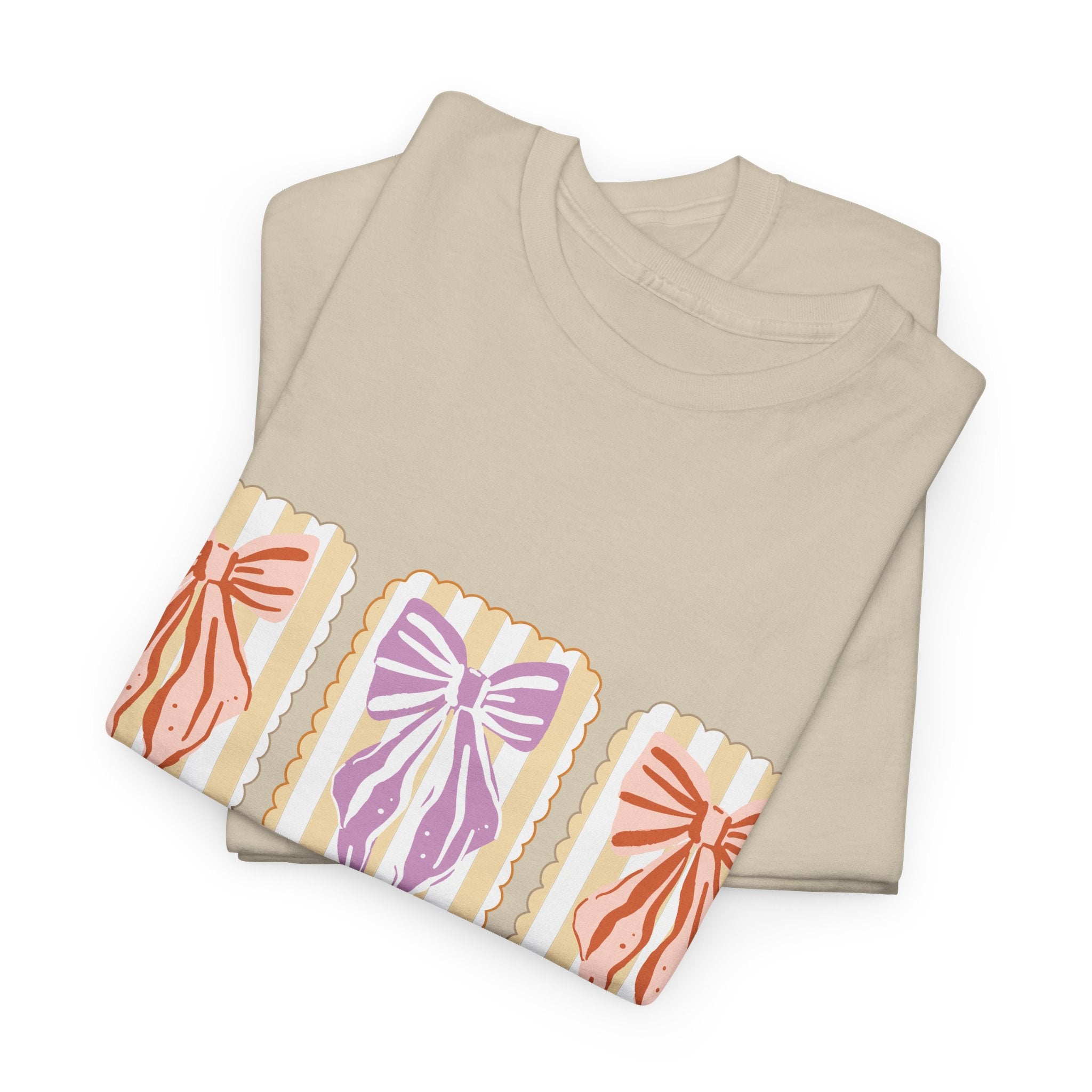 Thankful Grateful Blessed Fall Tee — God Is Faithful Pastel Bows..Unisex Cotton Tee