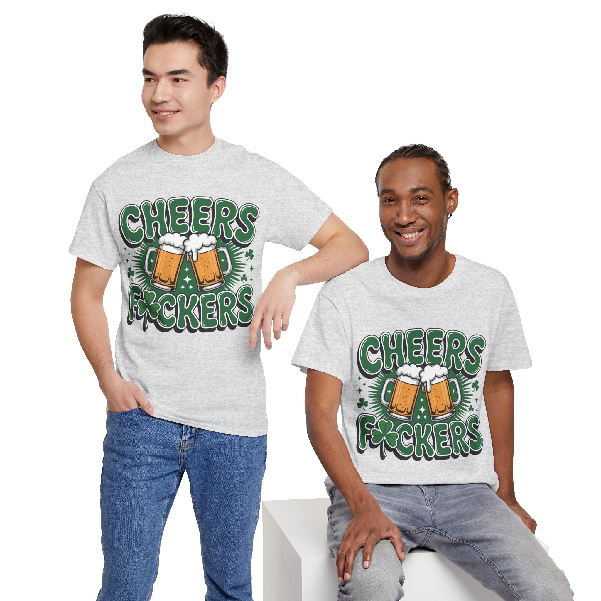 Cheers Fockers Beer Clinking Mugs Unisex Cotton T-Shirt