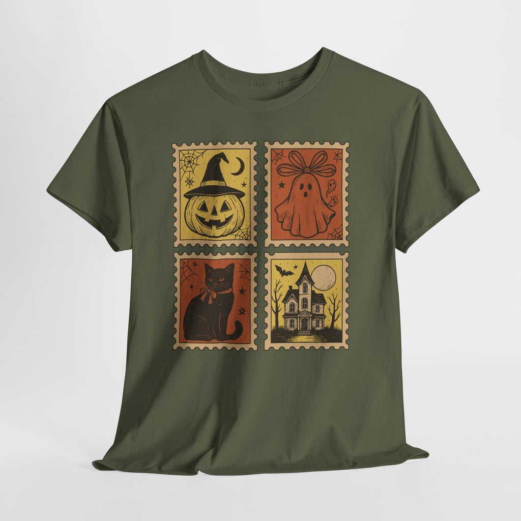 Halloween Stamp Collection Unisex Cotton Tee