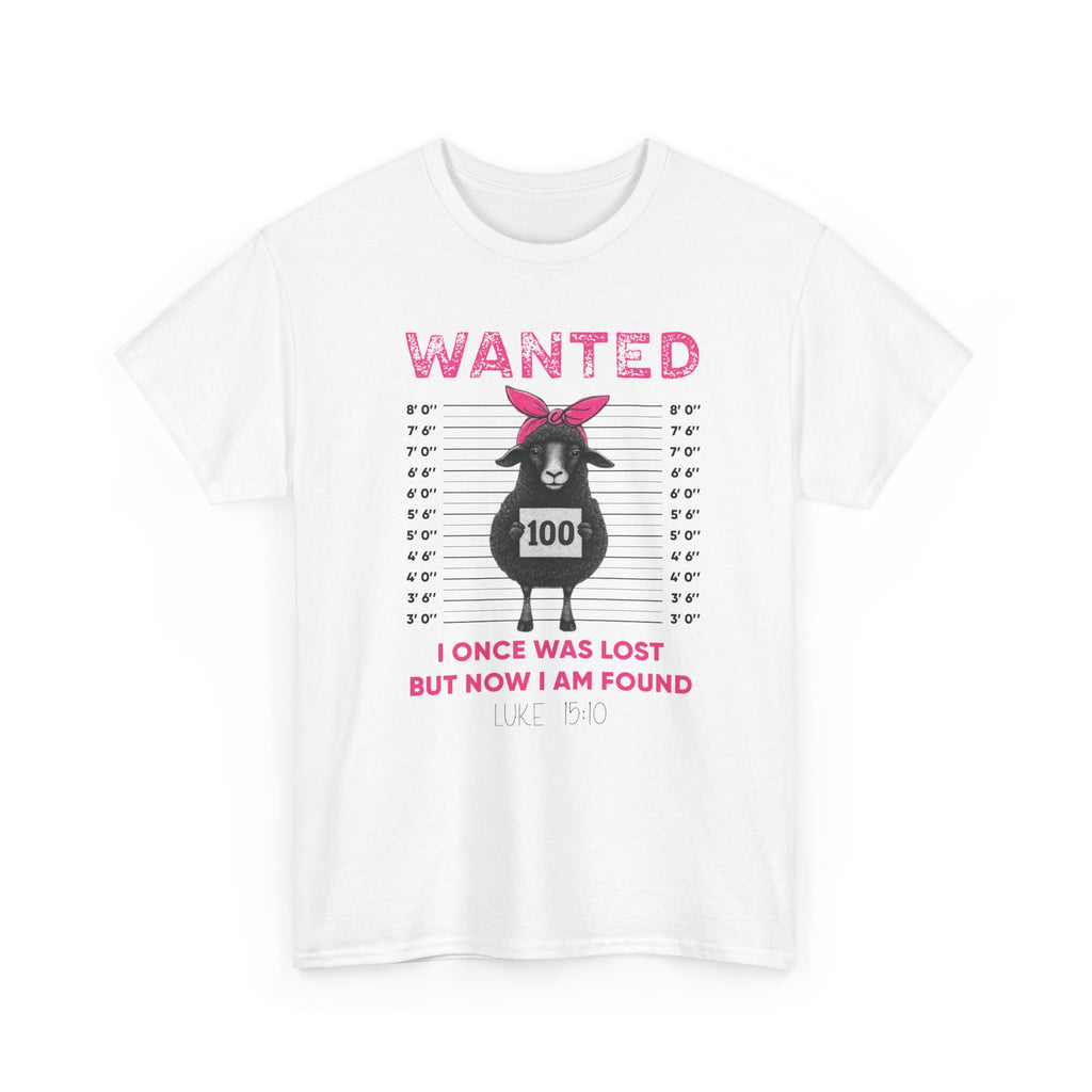 WANTED Black Sheep 'I Once Was Lost But Now I Am Found' Unisex Cotton T-Shirt